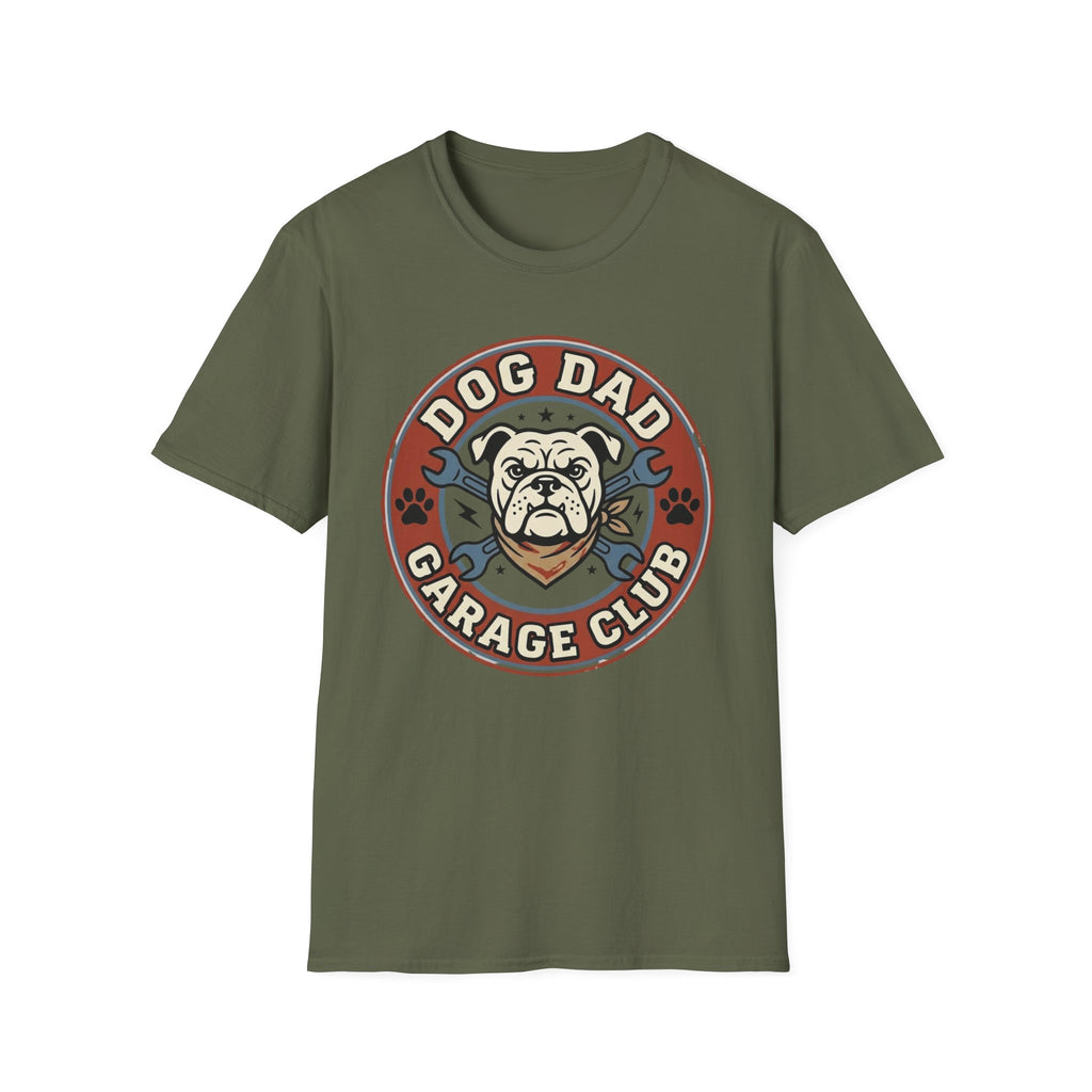'Dog Dad Garage Club' Graphic T-shirts