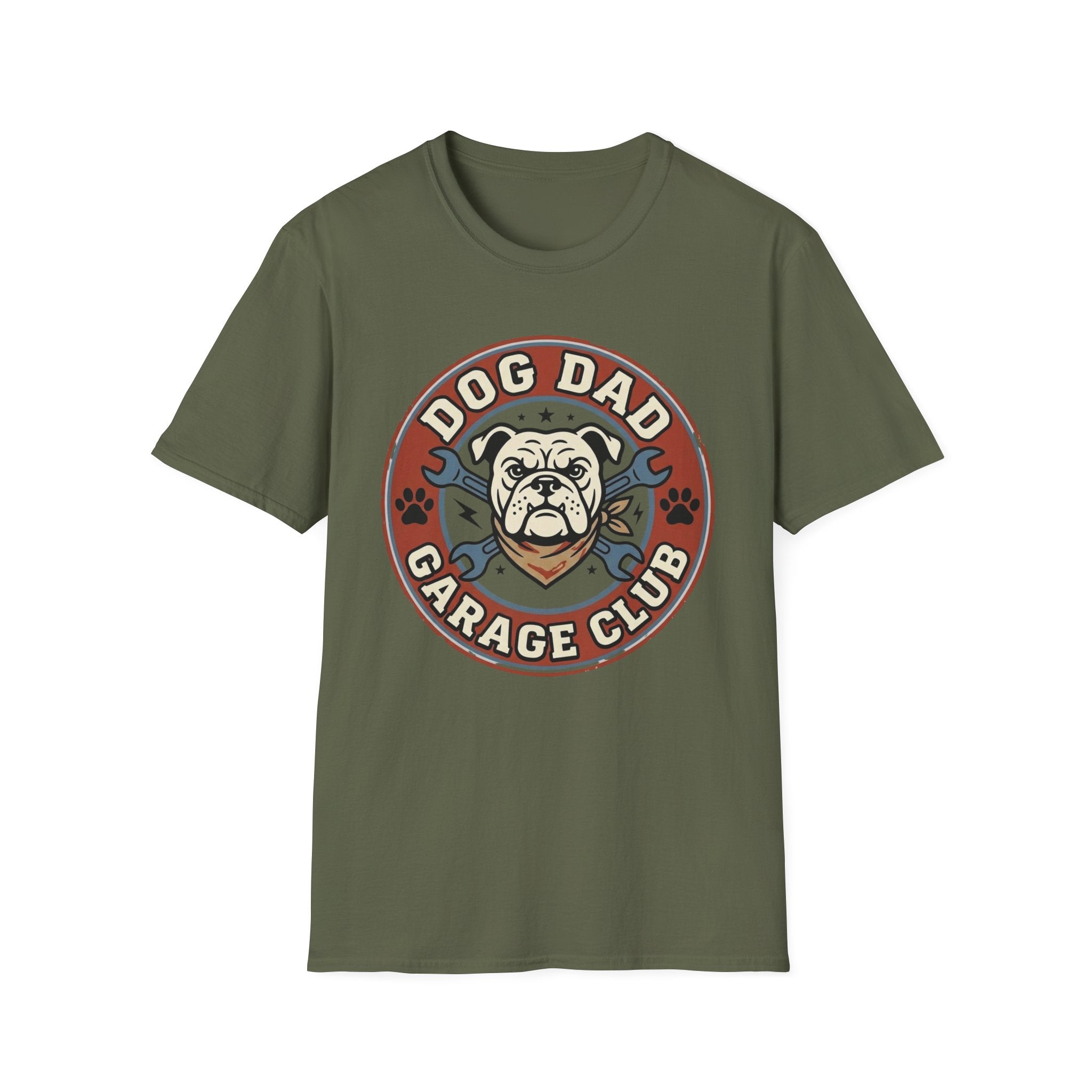 'Dog Dad Garage Club' Graphic T-shirts