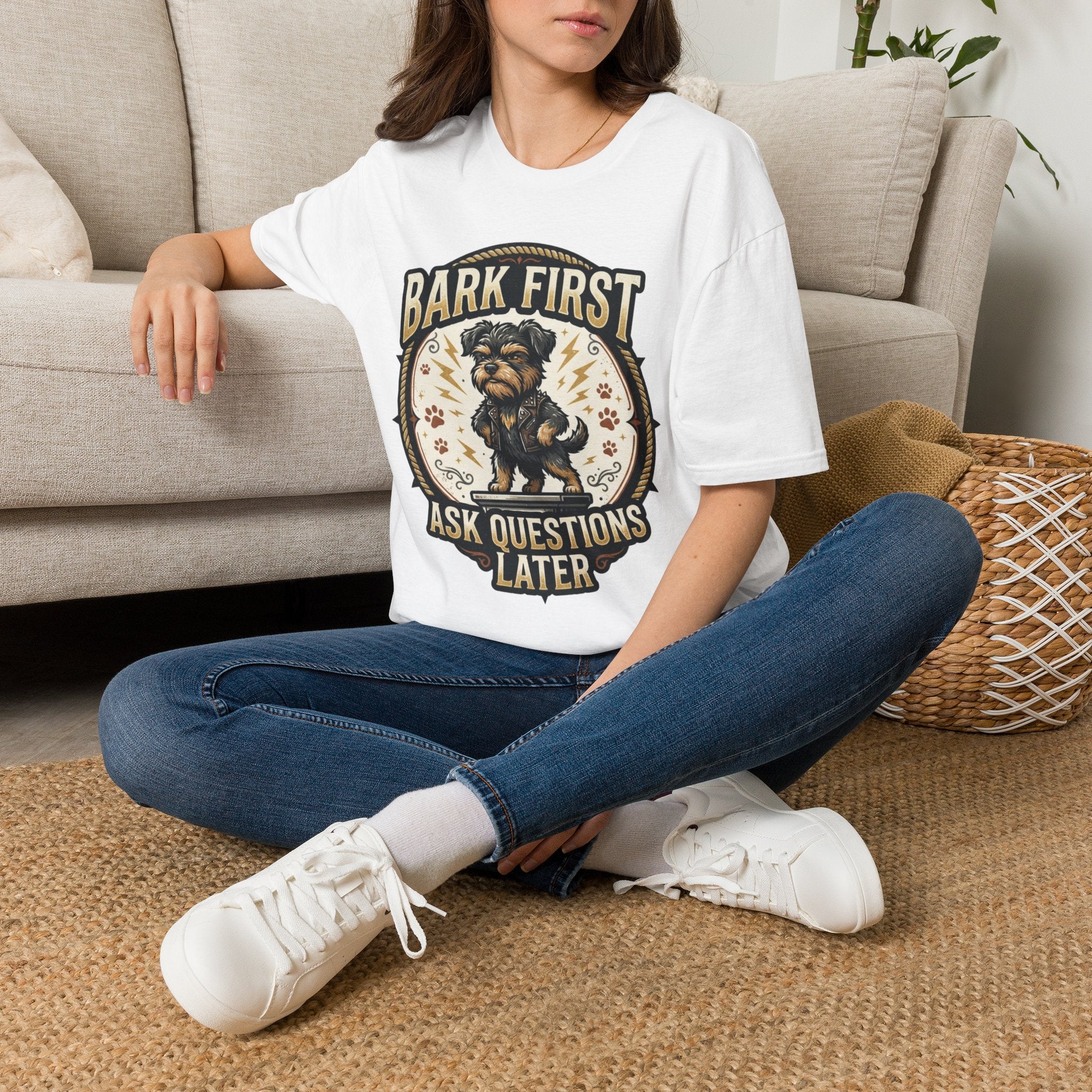 'Bark First Ask Question Later' Graphic T-Shirt
