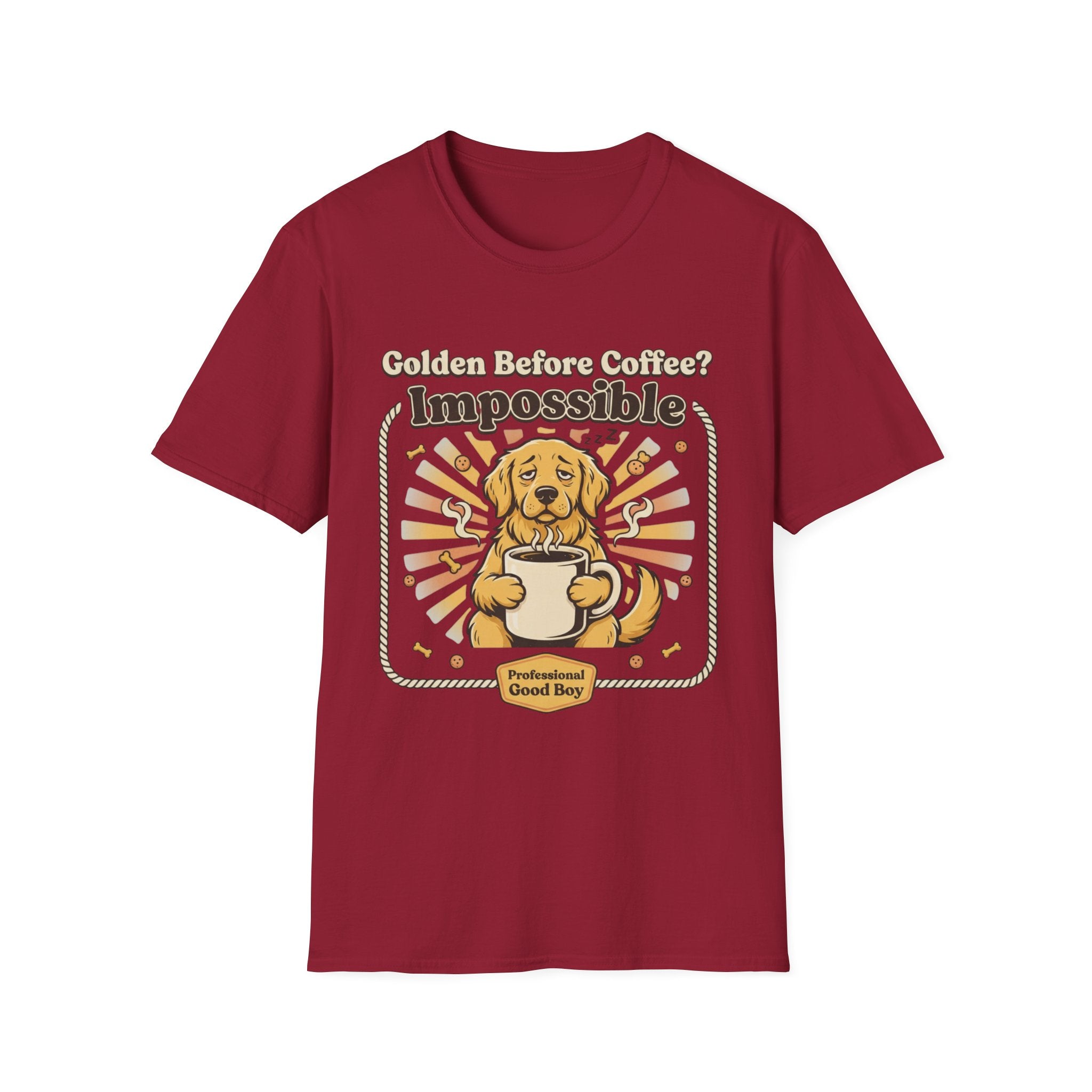 'Golden Before Coffee? Impossible' Graphic T-Shirt