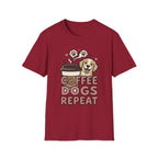 'Coffee Dogs Repeat' Graphic T-Shirt