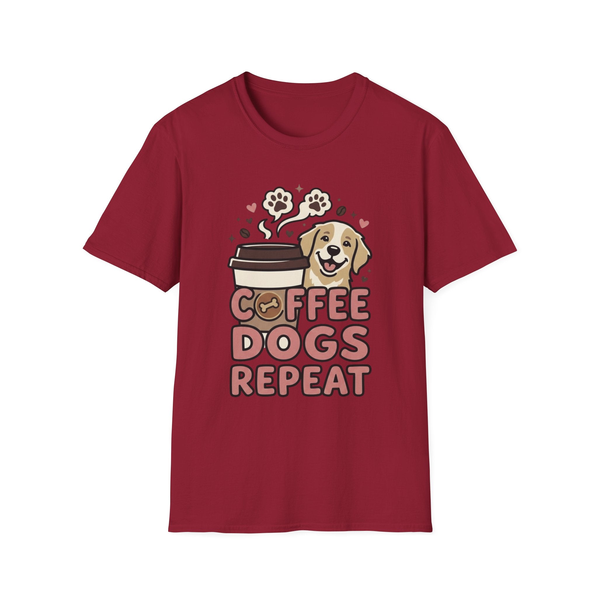 'Coffee Dogs Repeat' Graphic T-Shirt