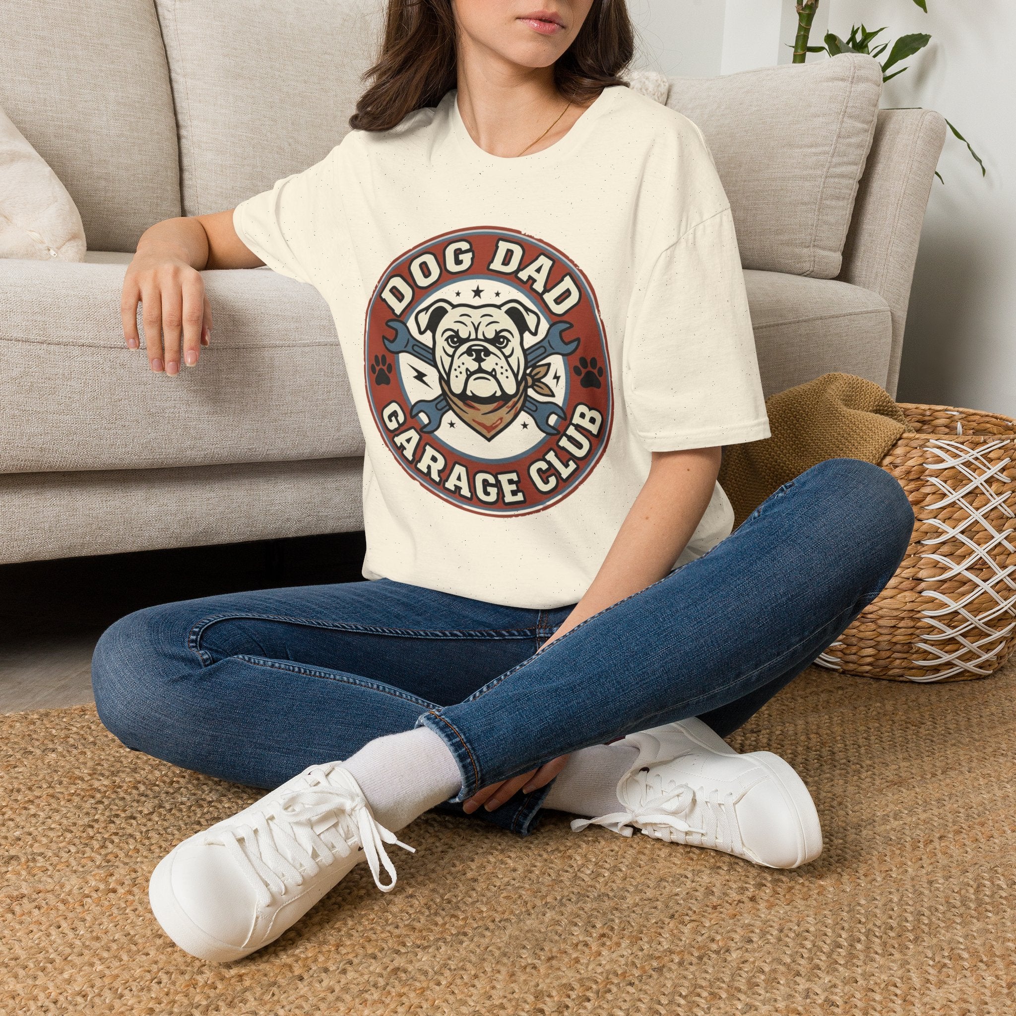 'Dog Dad Garage Club' Graphic T-shirts