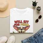 'Will Sit For Pizza' Graphic T-Shirt