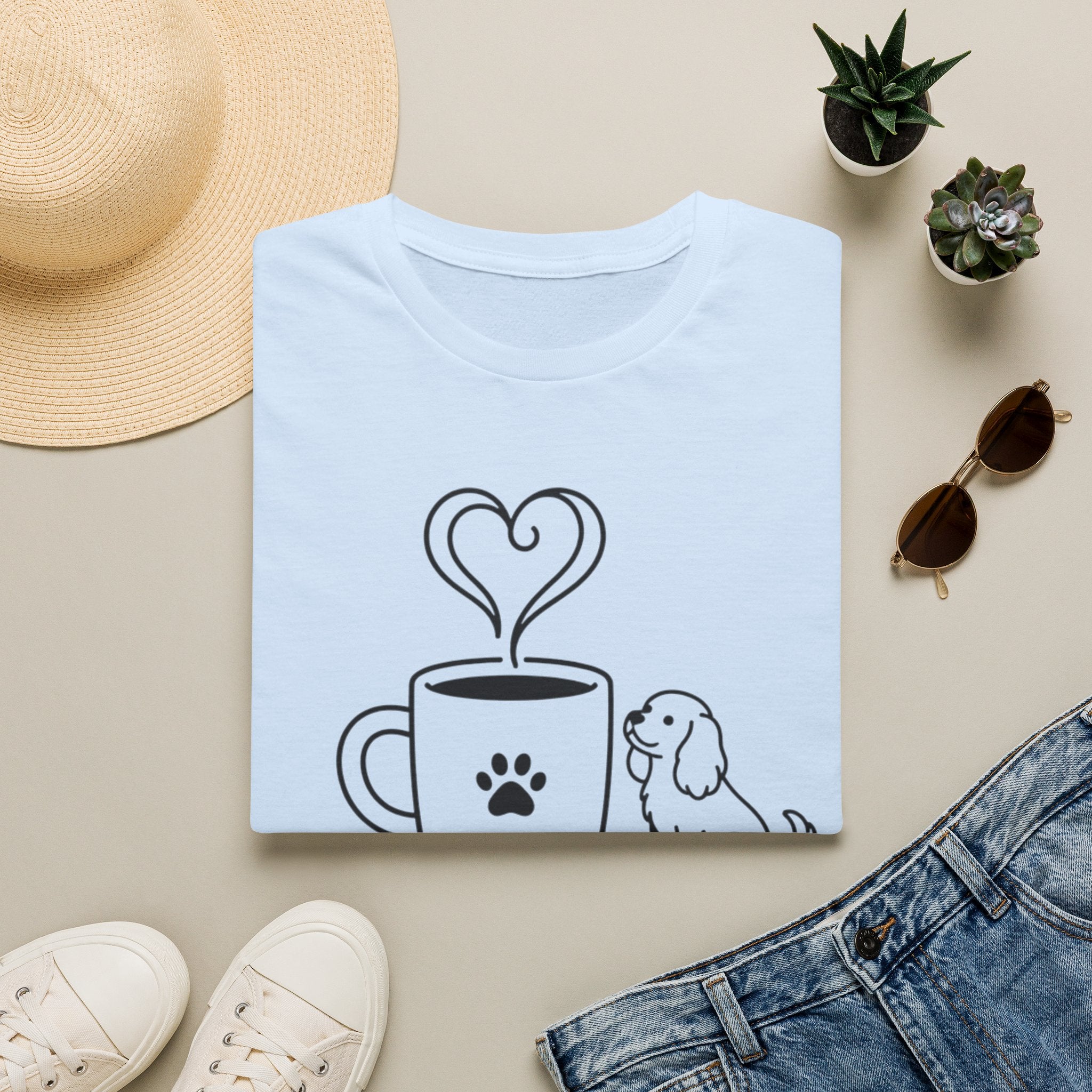'Coffee & Dogs' Graphic T-Shirt