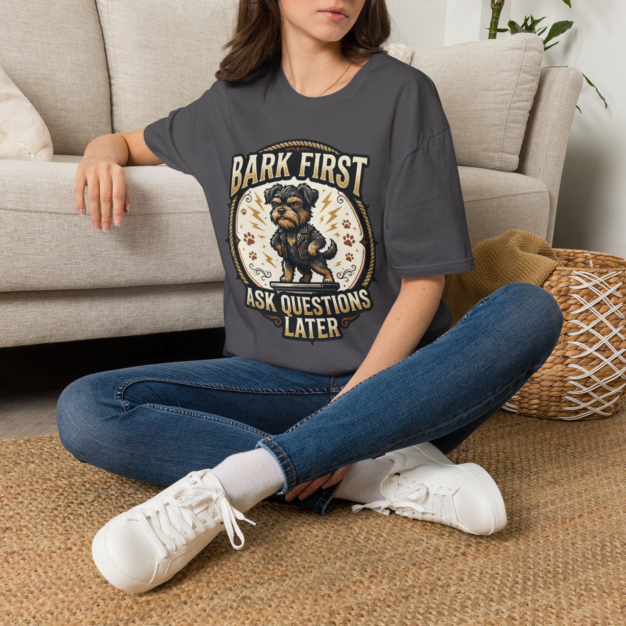 'Bark First Ask Question Later' Graphic T-Shirt