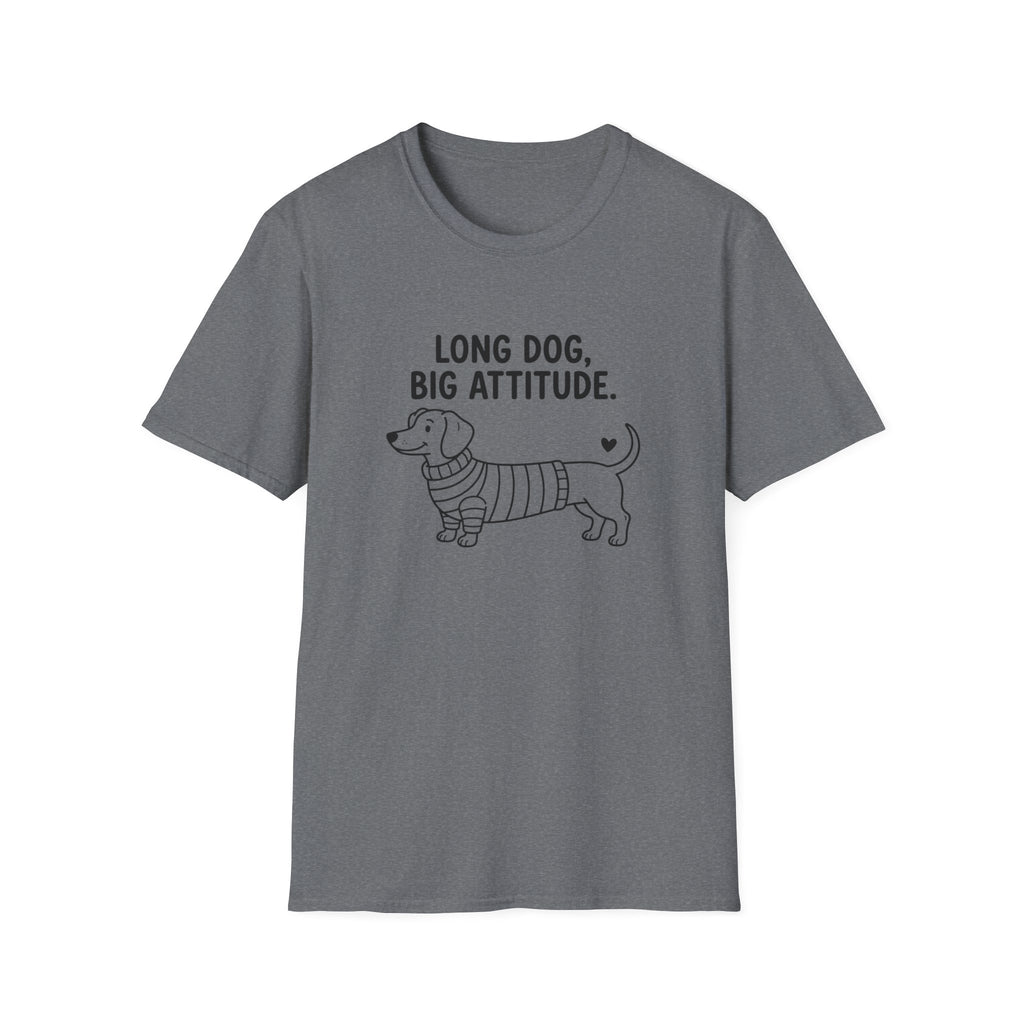 'Long Dog Big Attitude' Graphic T-Shirt