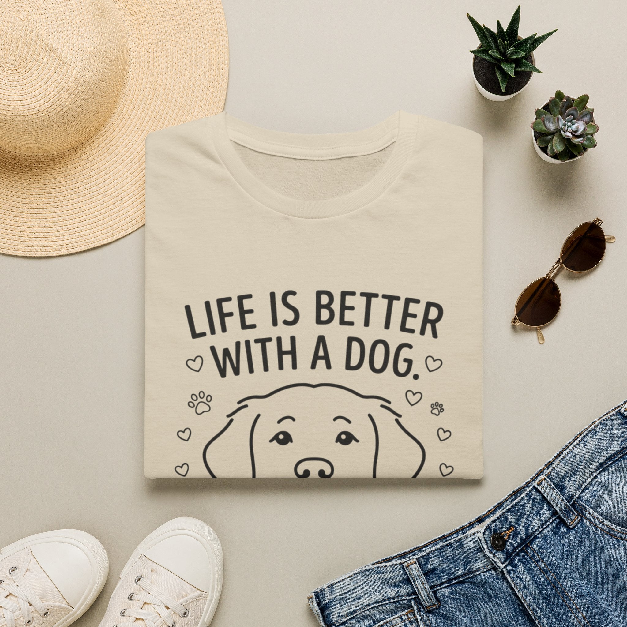 'Life Is Better With A Dog' Graphic T-Shirt