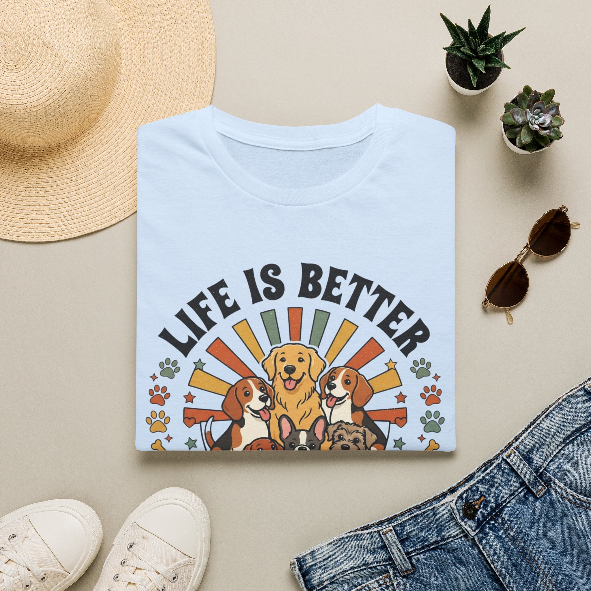 'Life Is Better With Dogs' Graphic T-Shirt