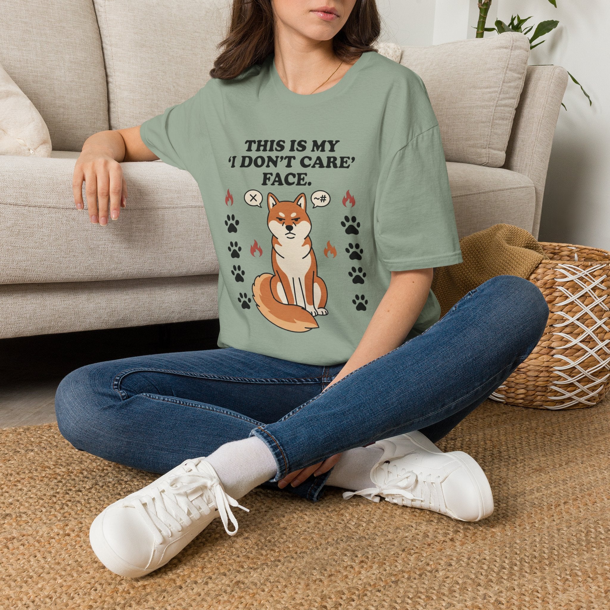 'This Is My I Dont Care Face' Graphic T-Shirt