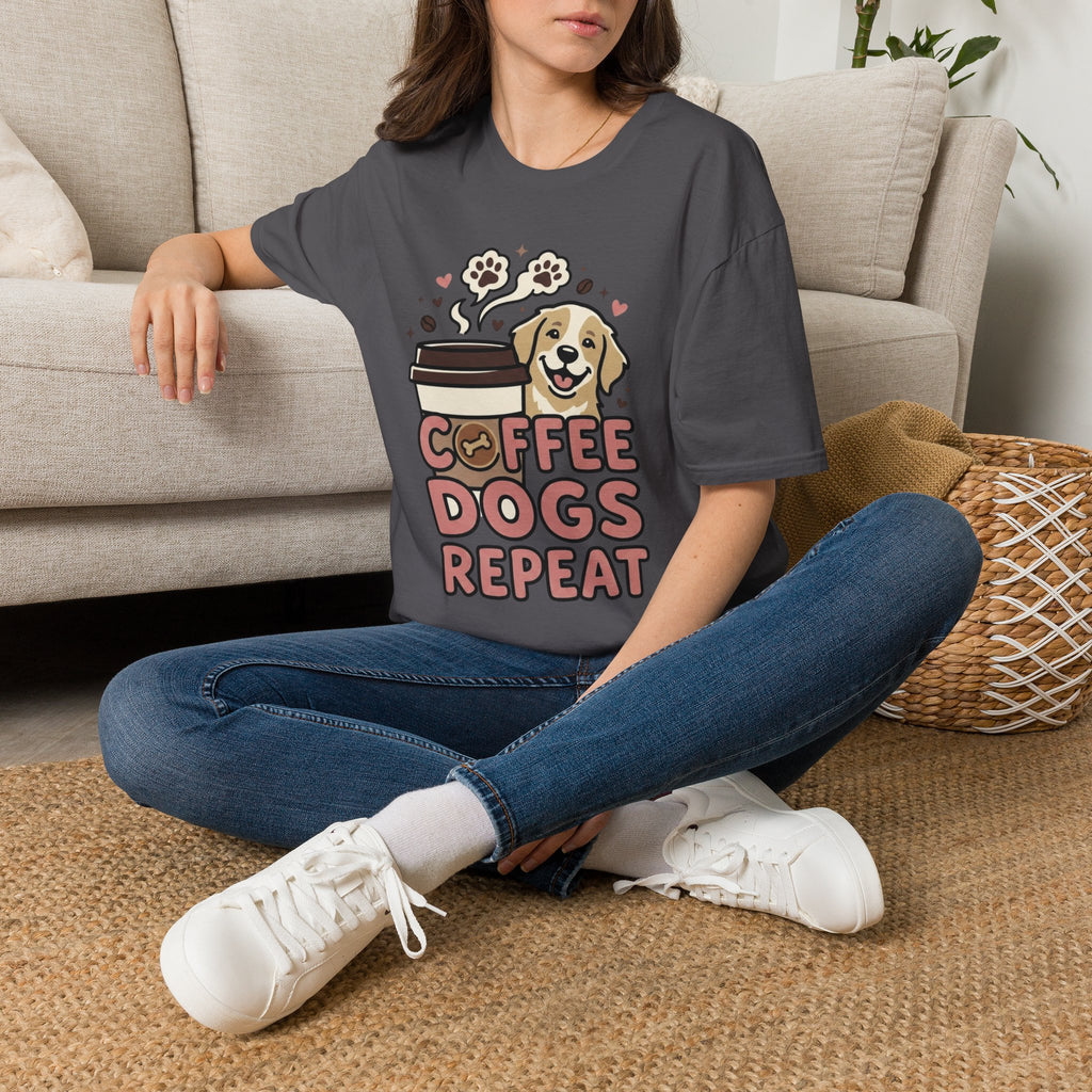 'Coffee Dogs Repeat' Graphic T-Shirt