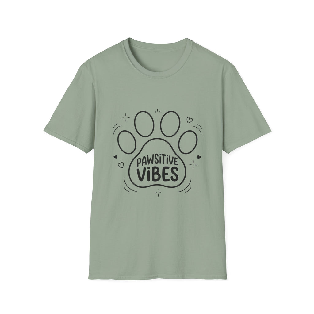 'Pawsitive Vibes' Graphic T-Shirt