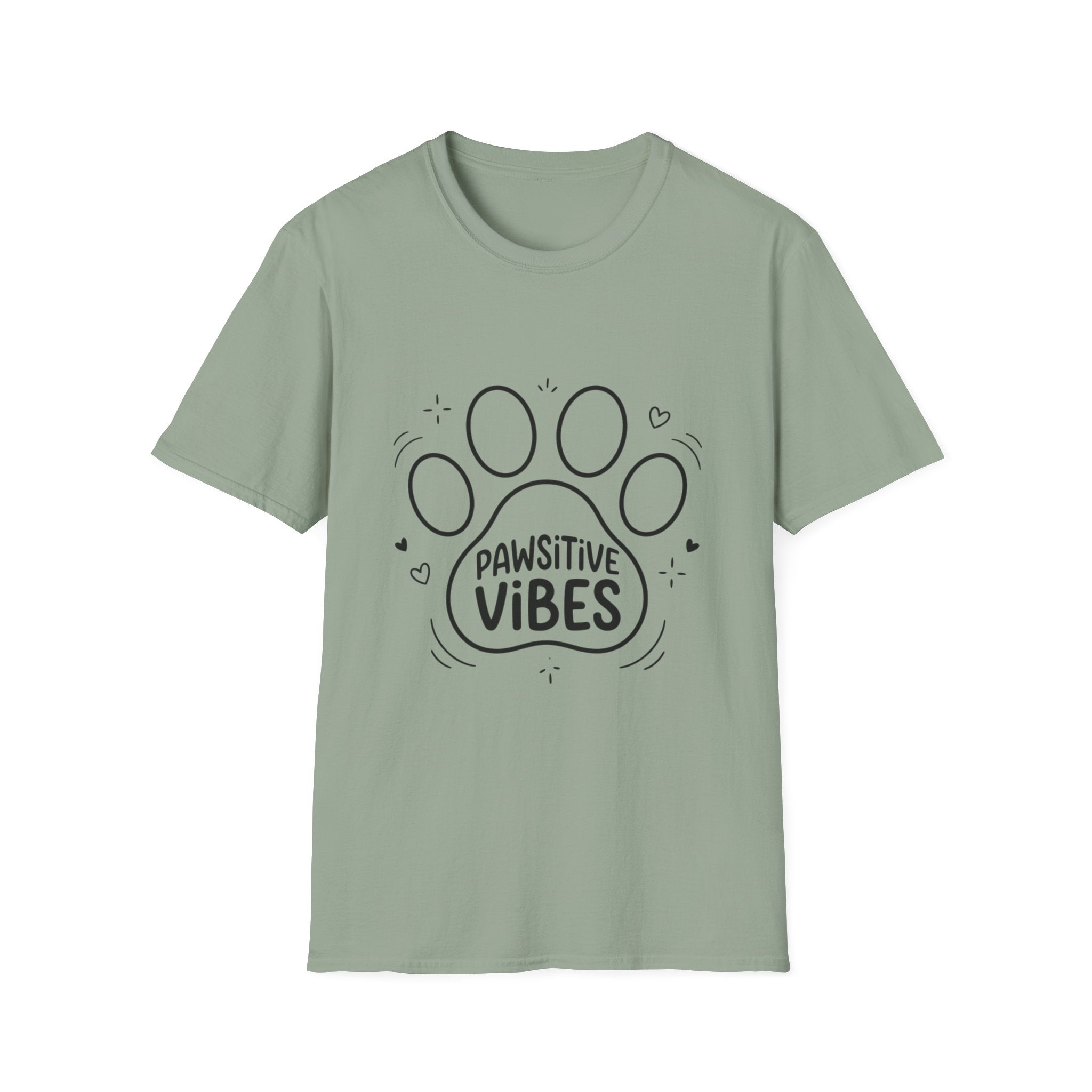 'Pawsitive Vibes' Graphic T-Shirt