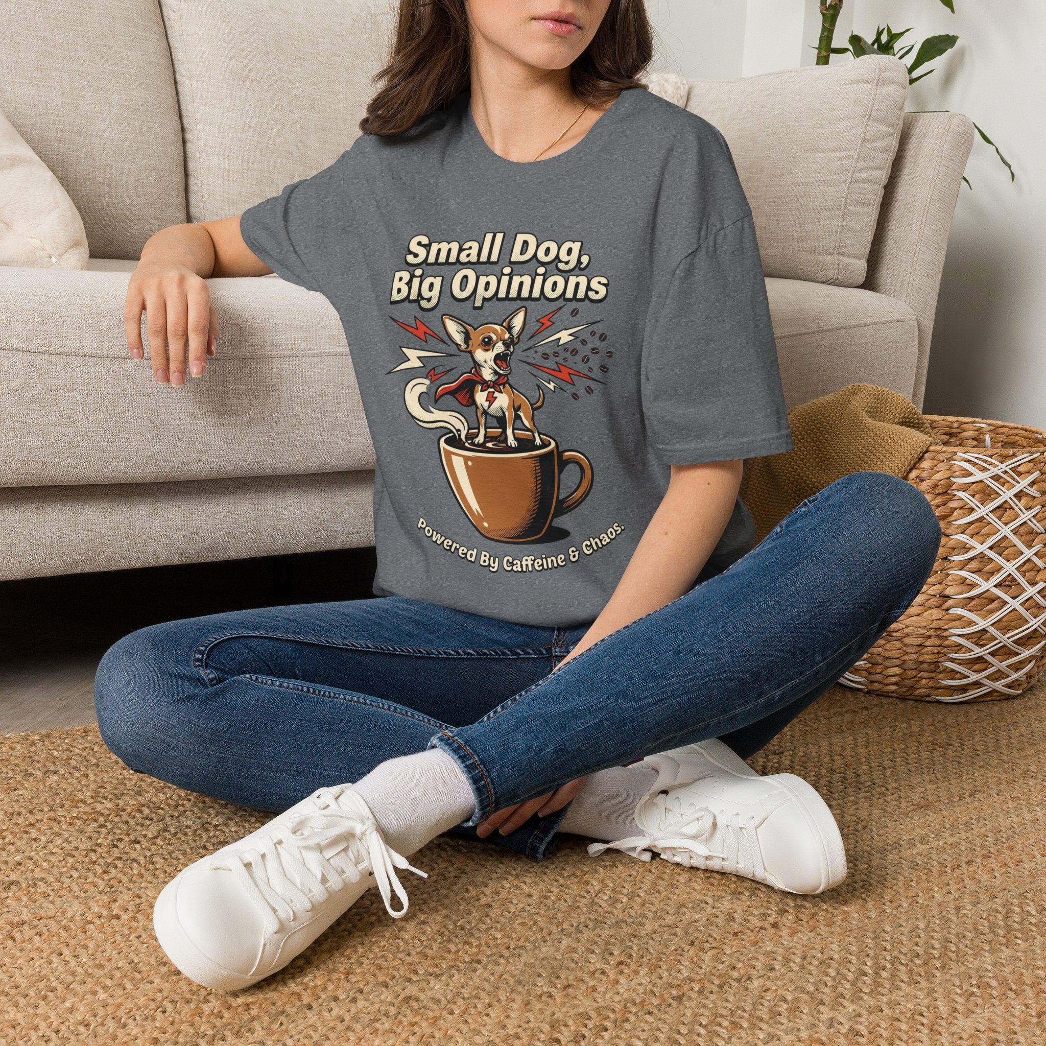 'Small Dog, Big Opinions' Graphic T-Shirt