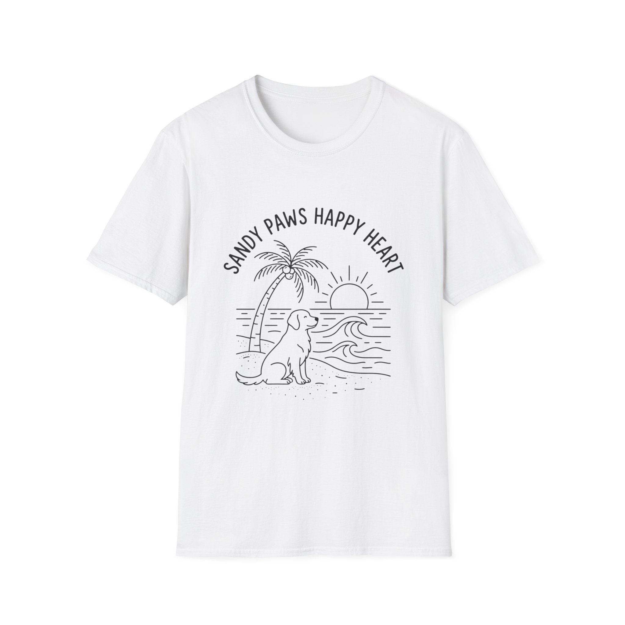 'Sandy Paws Happy Heart' Graphic T-Shirt