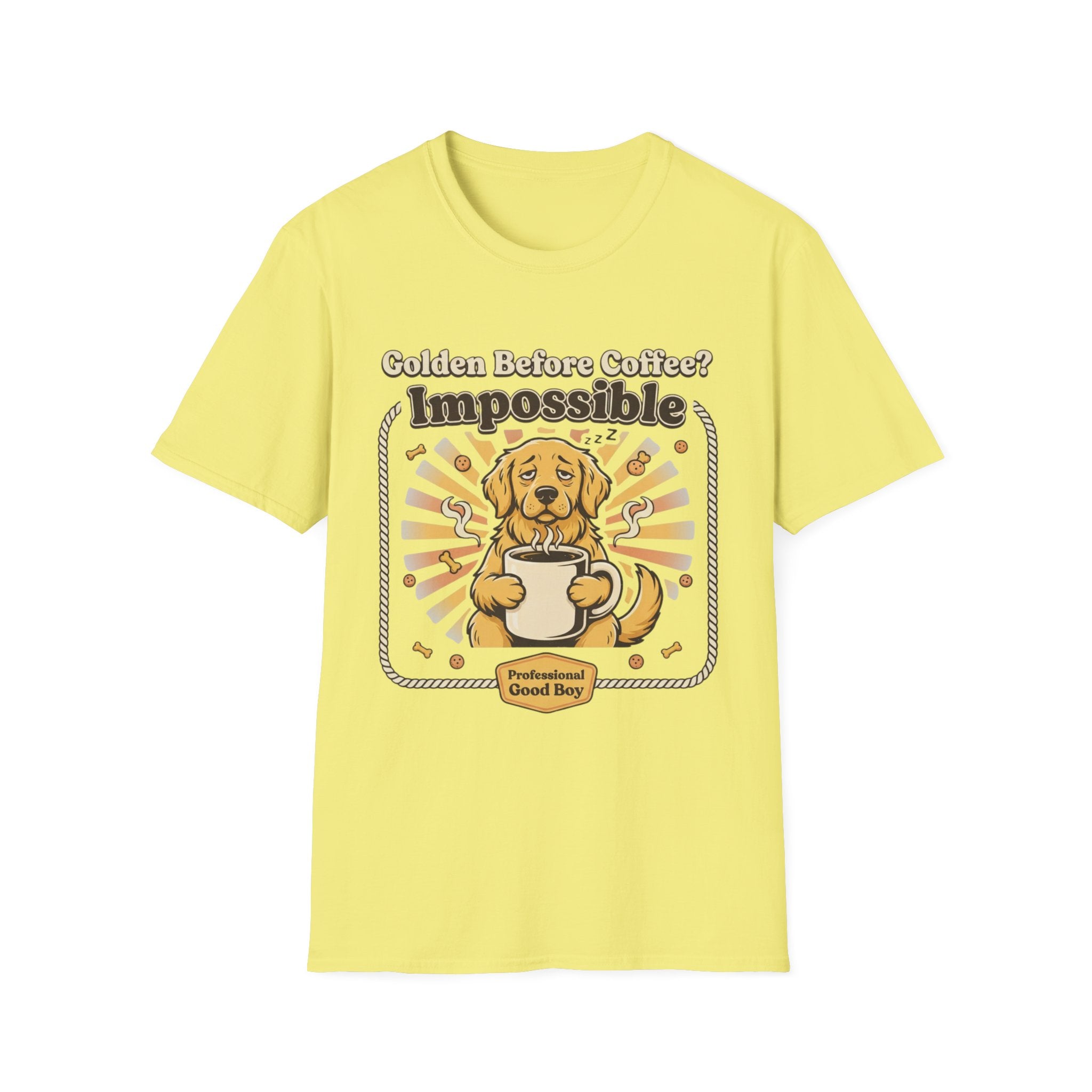 'Golden Before Coffee? Impossible' Graphic T-Shirt