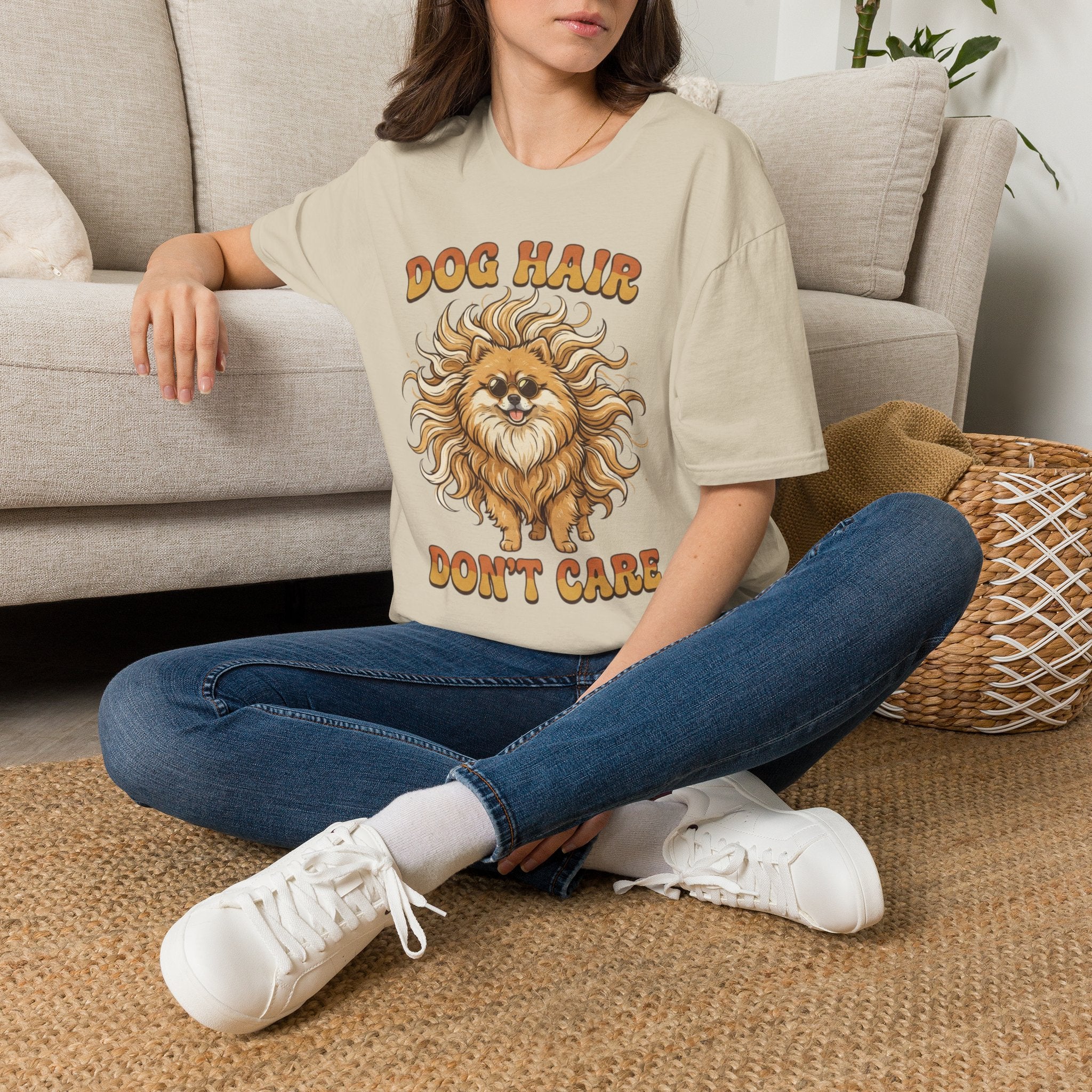 'Dog Hair Dont Care' Graphic T-Shirt