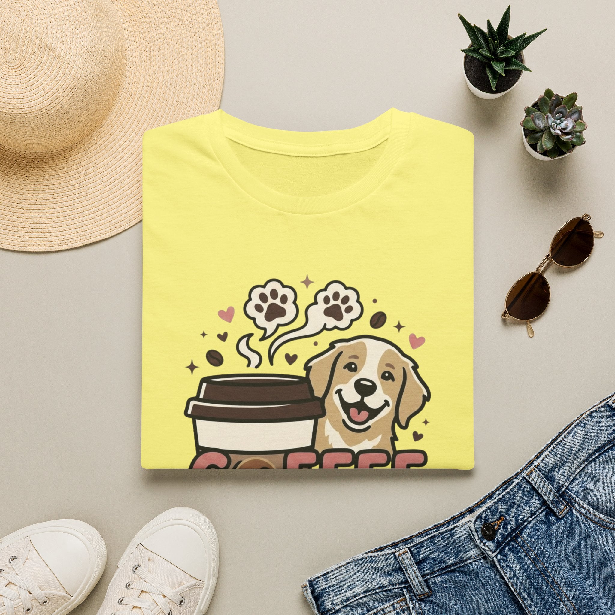 'Coffee Dogs Repeat' Graphic T-Shirt