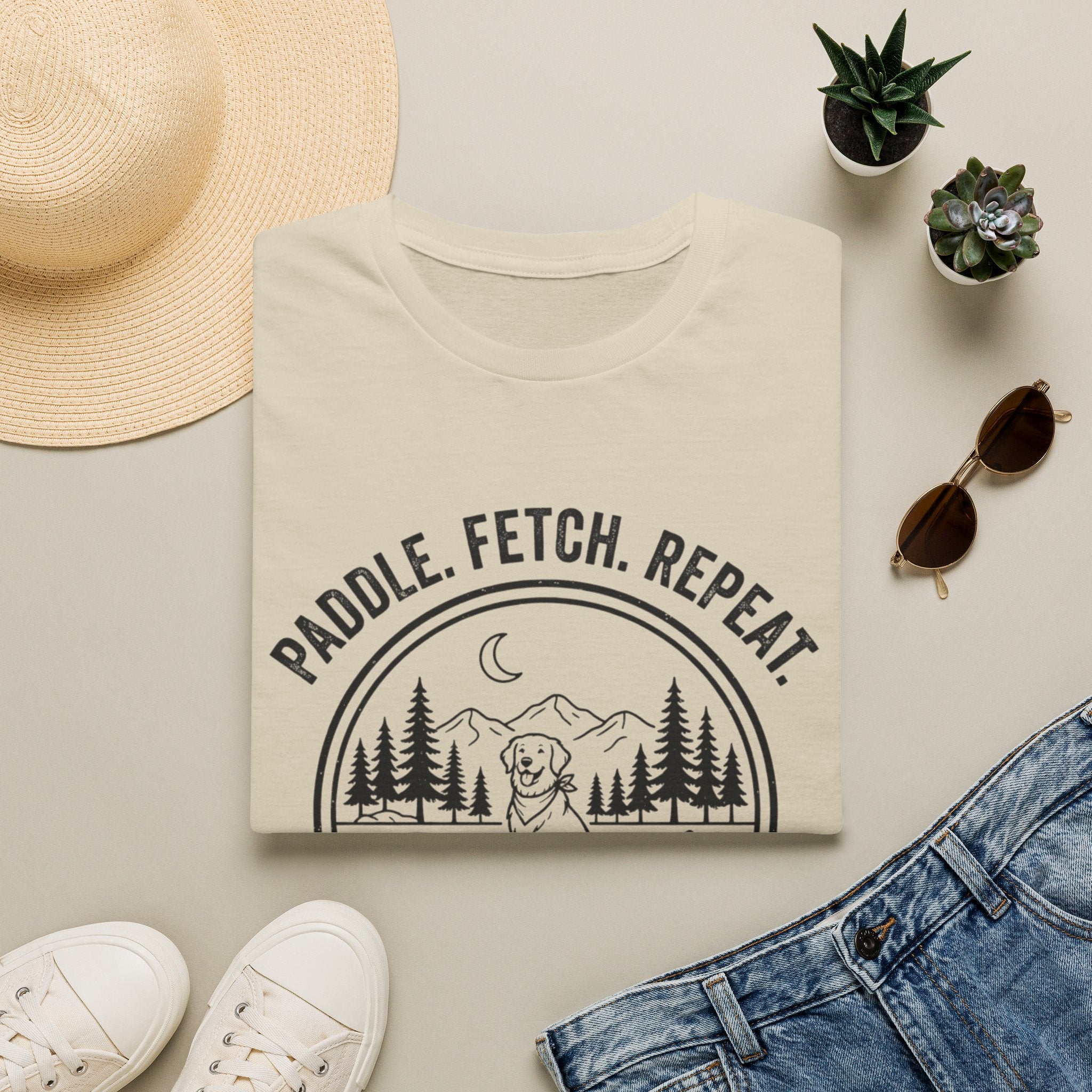 'Paddle,Fetch,Repeat' Graphic T-Shirt