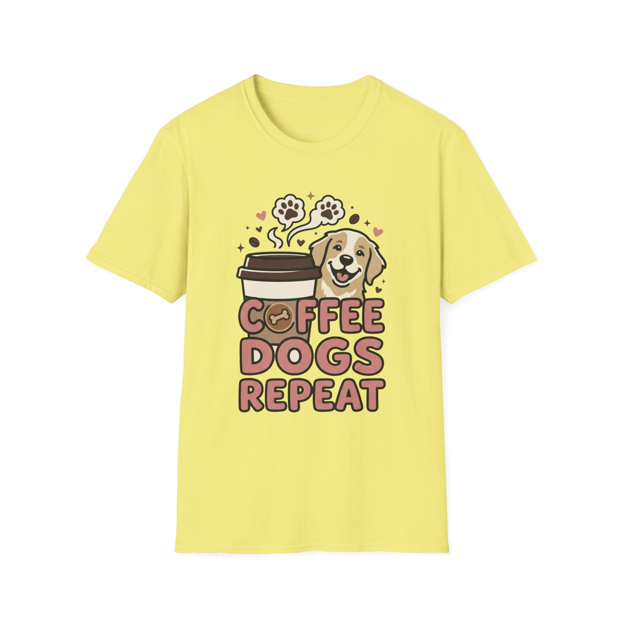 'Coffee Dogs Repeat' Graphic T-Shirt