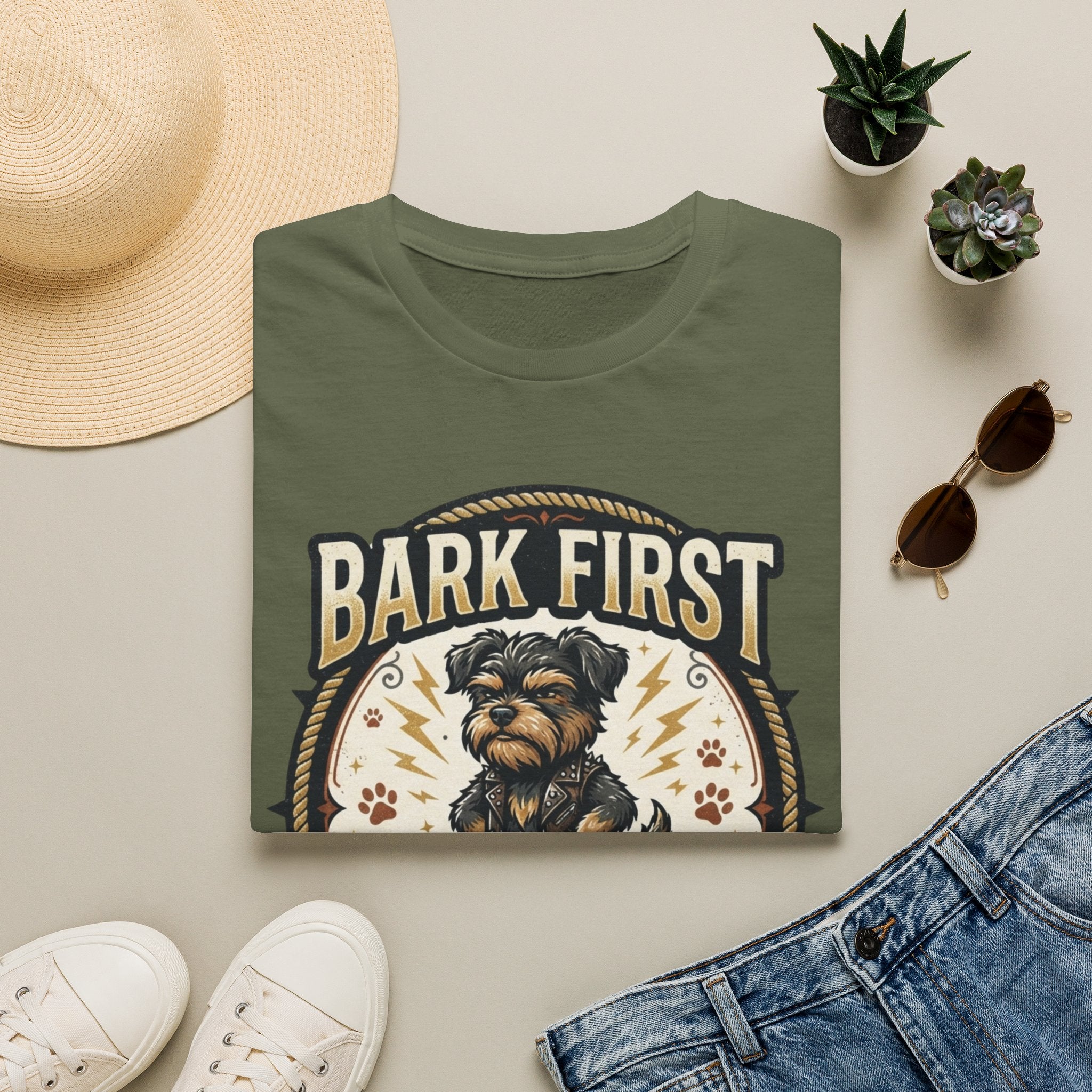 'Bark First Ask Question Later' Graphic T-Shirt