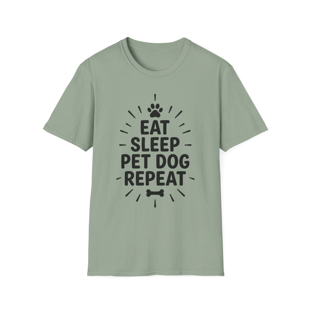 'Eat Sleep Pet Dog Repeat' Graphic T-Shirt