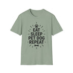 'Eat Sleep Pet Dog Repeat' Graphic T-Shirt