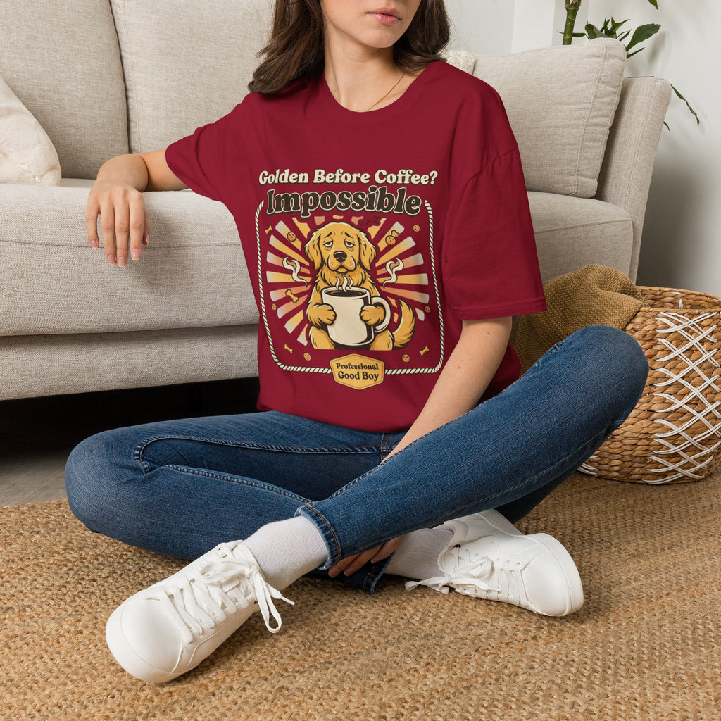 'Golden Before Coffee? Impossible' Graphic T-Shirt