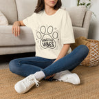 'Pawsitive Vibes' Graphic T-Shirt