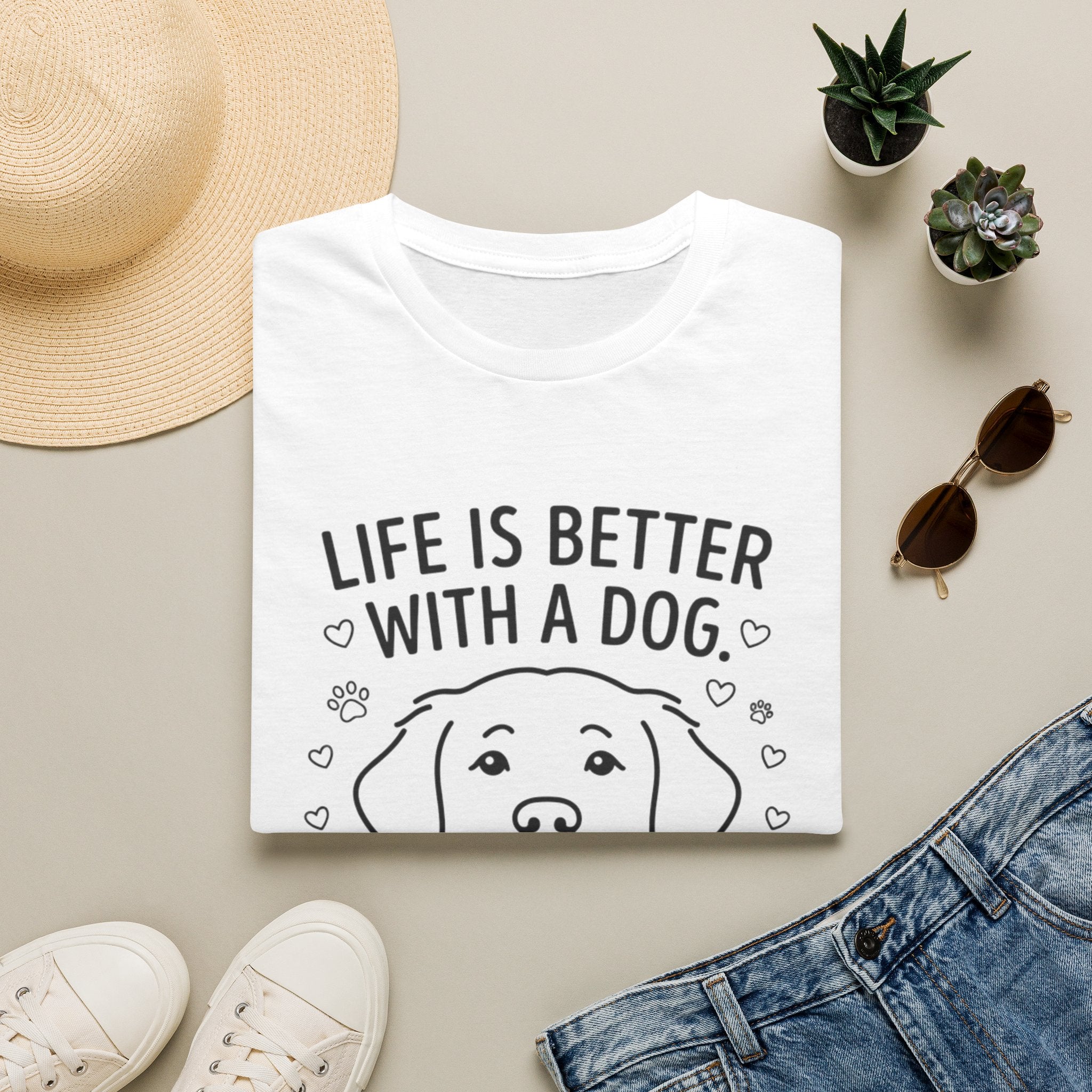 'Life Is Better With A Dog' Graphic T-Shirt