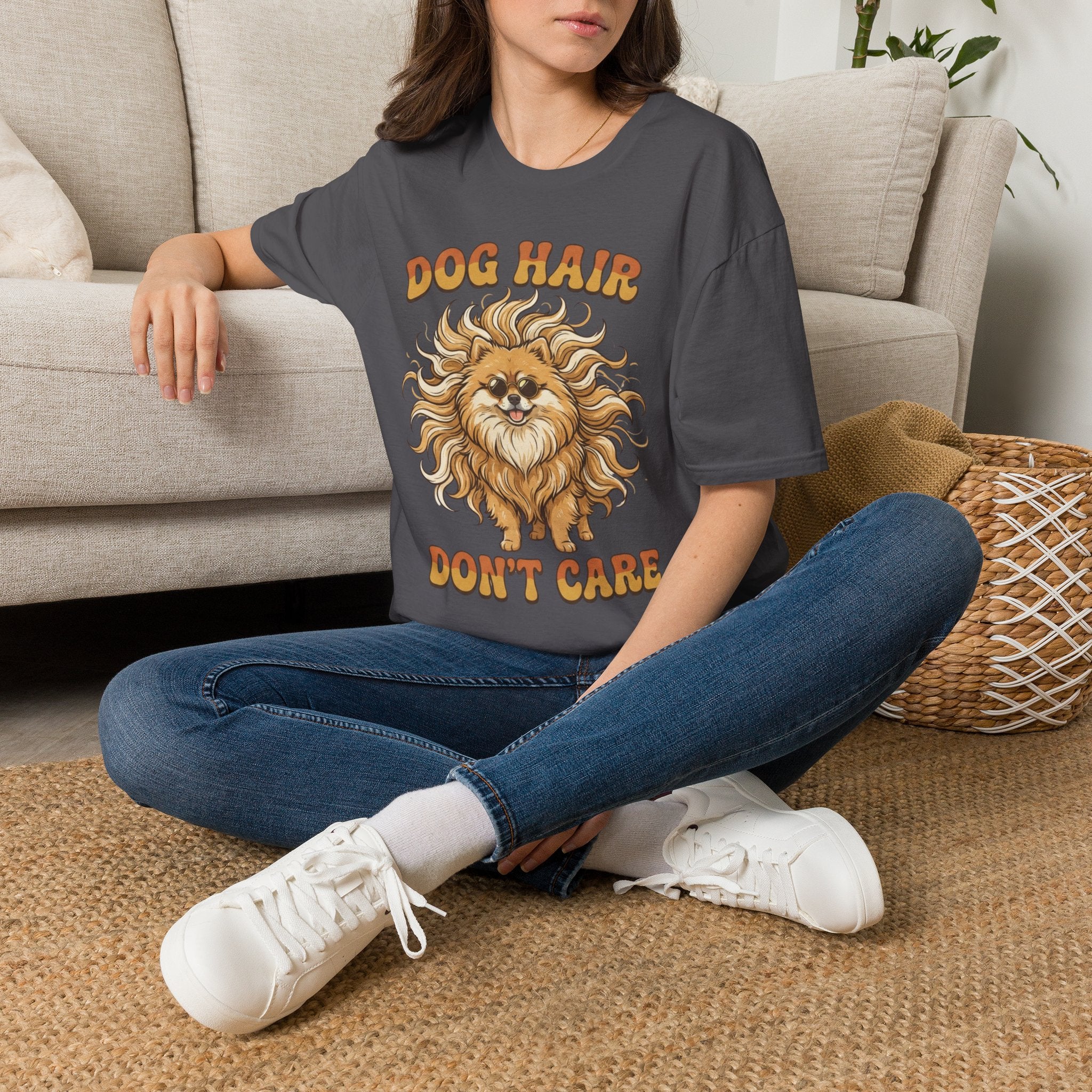 'Dog Hair Dont Care' Graphic T-Shirt