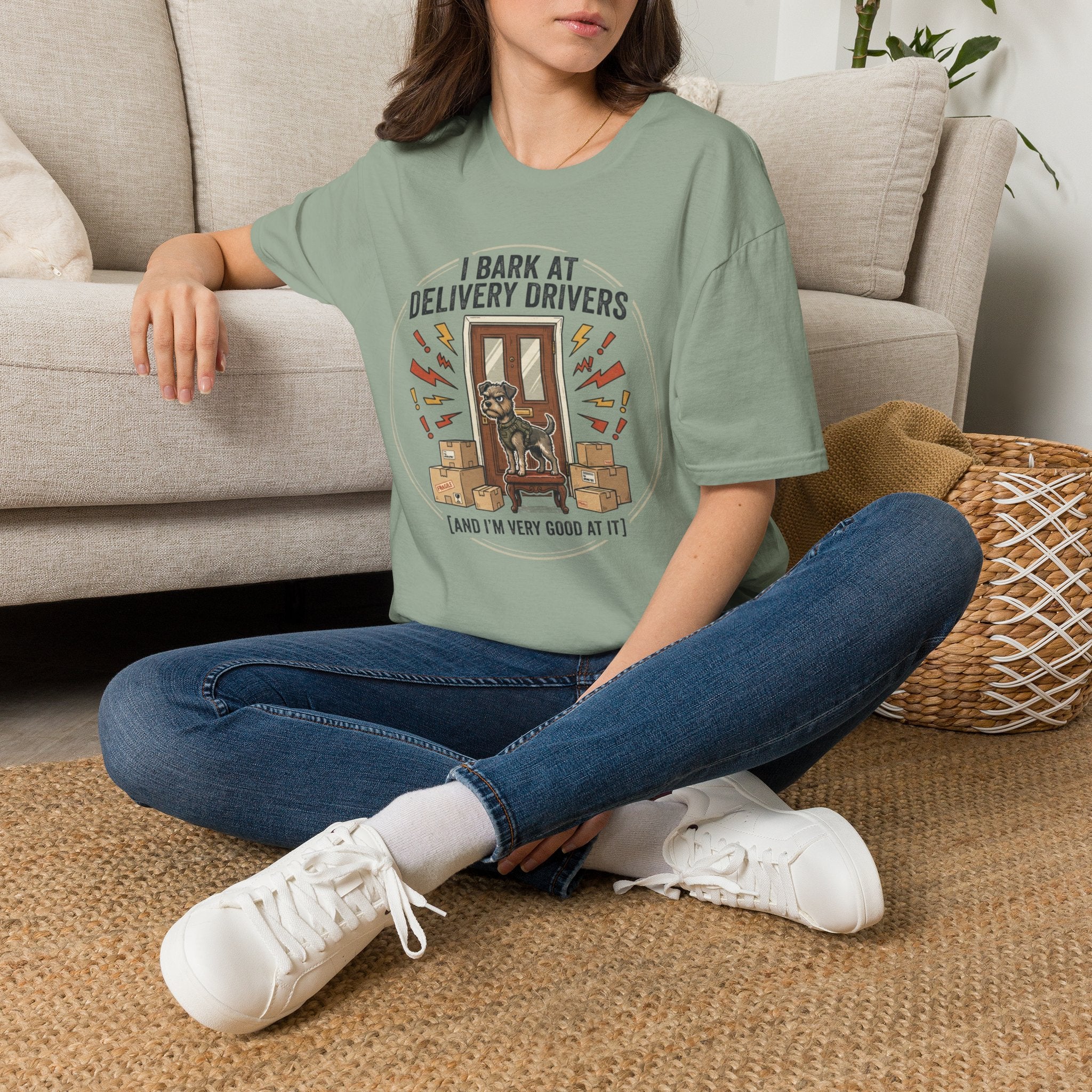 'I Bark At Delivery Drivers' Graphic T-Shirt