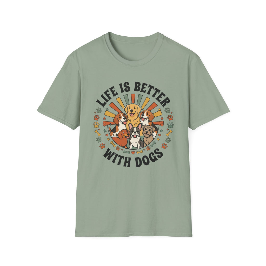 'Life Is Better With Dogs' Graphic T-Shirt