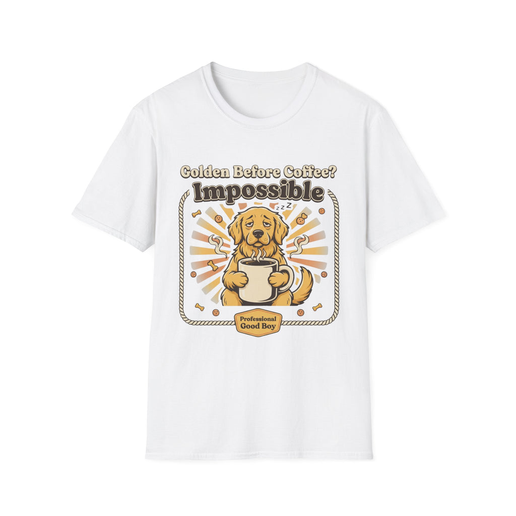 'Golden Before Coffee? Impossible' Graphic T-Shirt