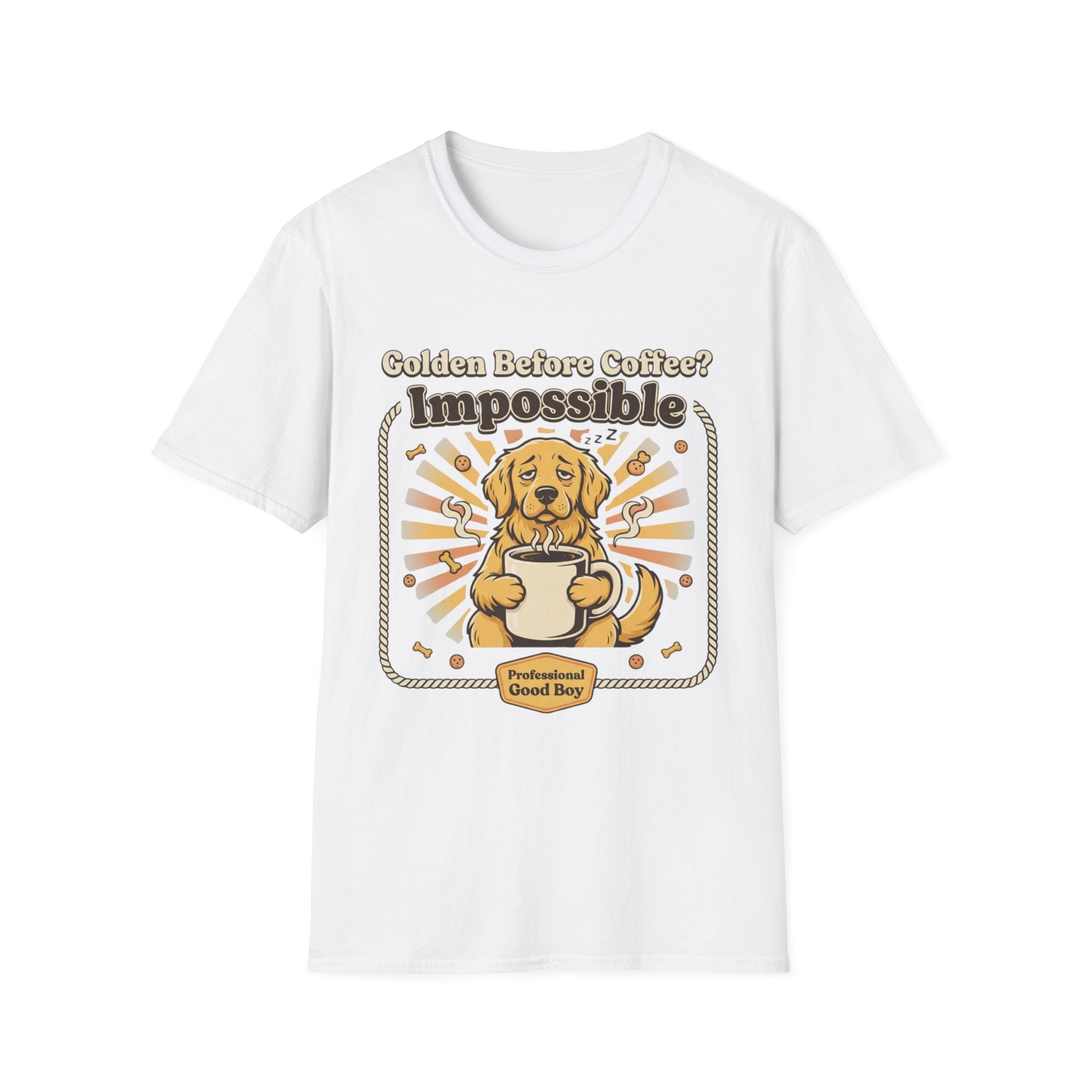 'Golden Before Coffee? Impossible' Graphic T-Shirt
