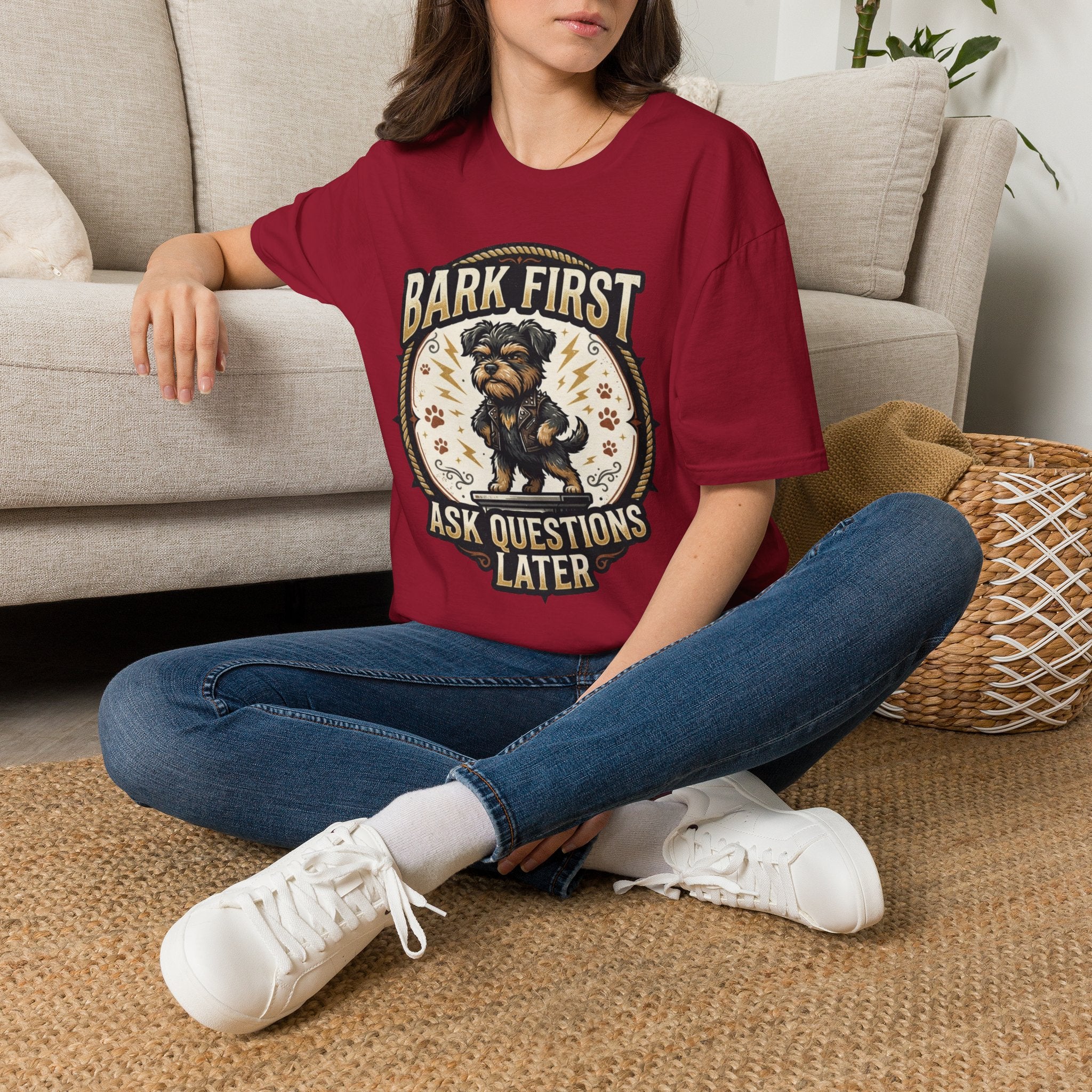 'Bark First Ask Question Later' Graphic T-Shirt