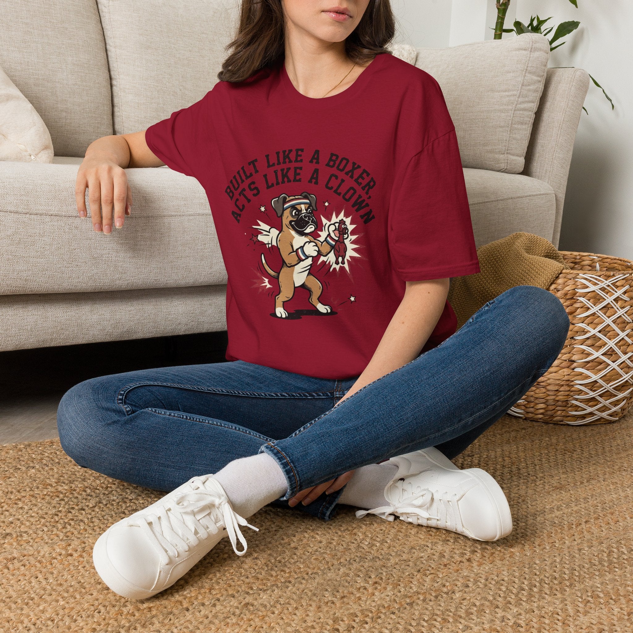 'Built Like A Boxer Acts Like A Clown' Graphic T-Shirt