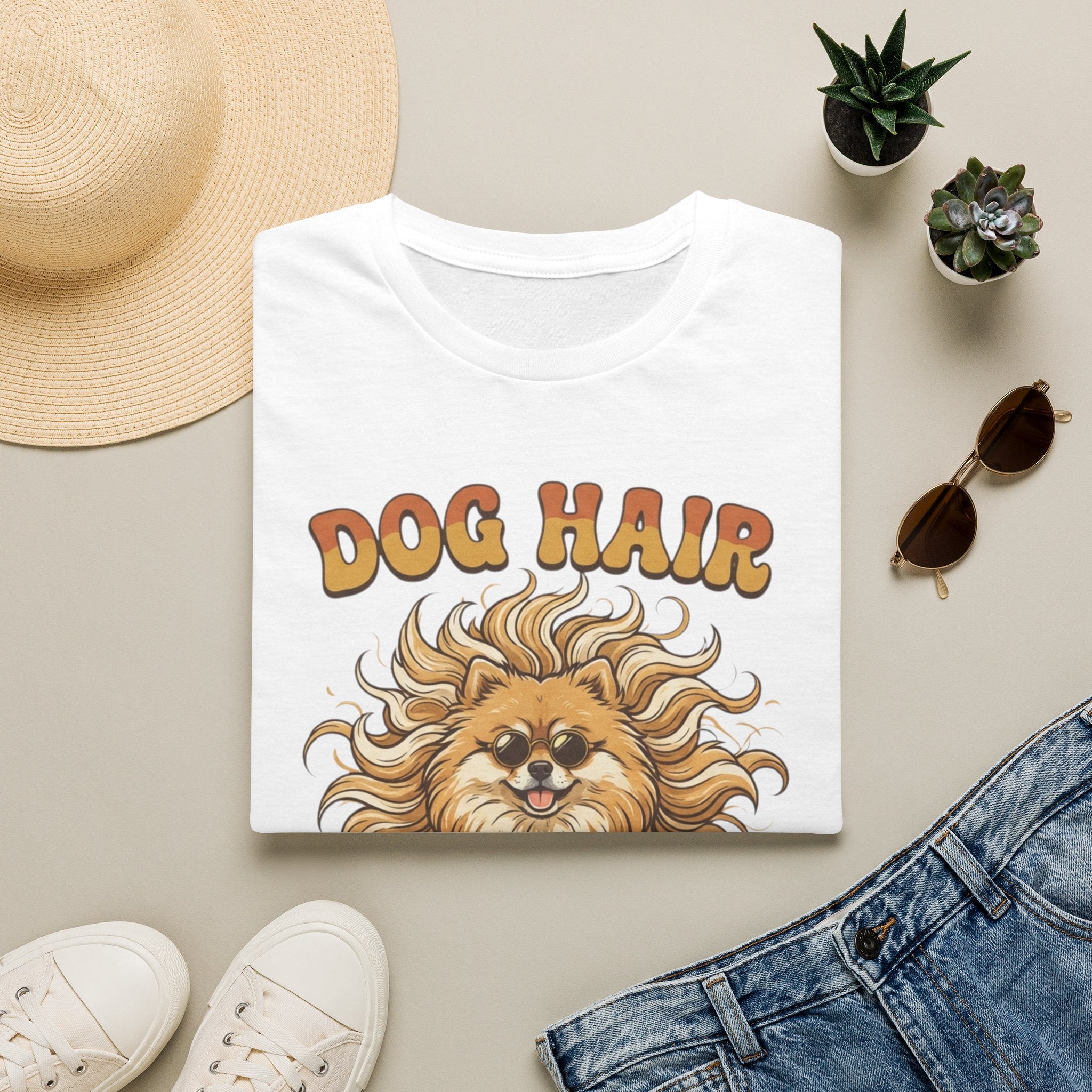 'Dog Hair Dont Care' Graphic T-Shirt