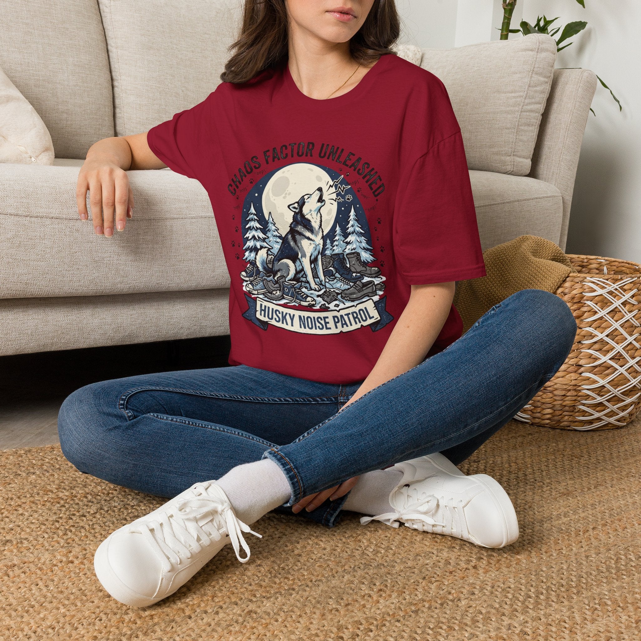 'Husky Noise Patrol' Graphic T-Shirt