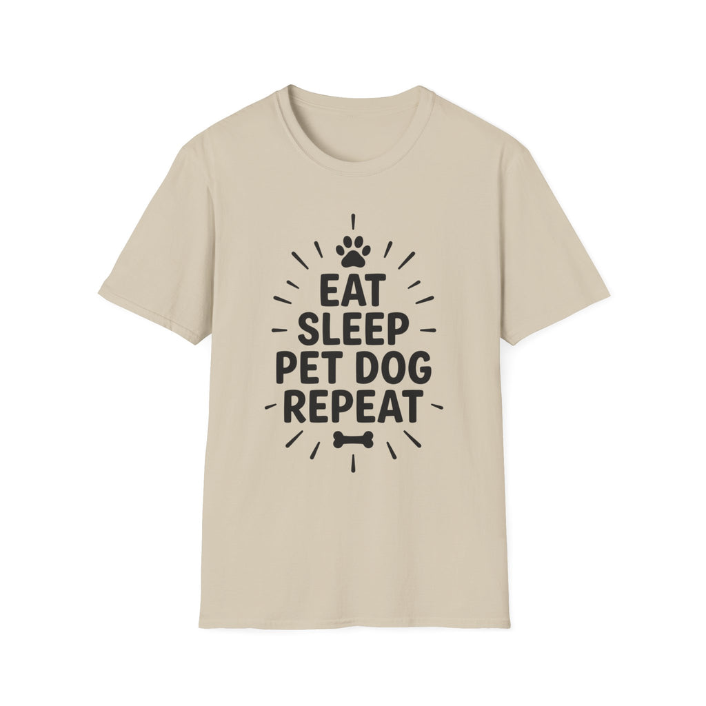 'Eat Sleep Pet Dog Repeat' Graphic T-Shirt