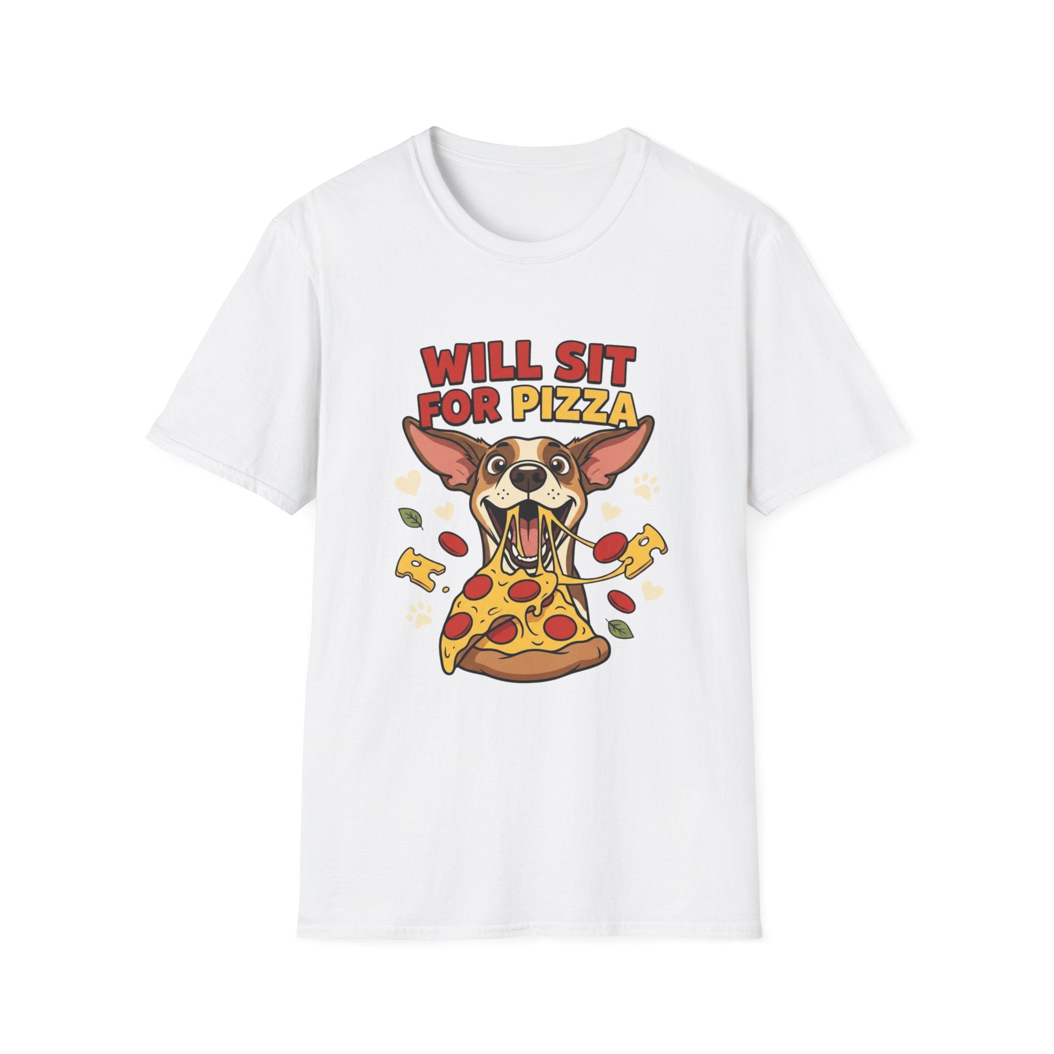 'Will Sit For Pizza' Graphic T-Shirt
