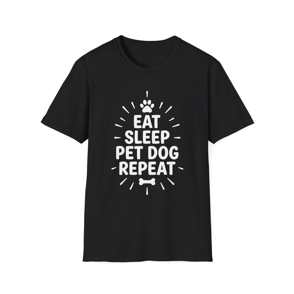 'Eat Sleep Pet Dog Repeat' Graphic T-Shirt