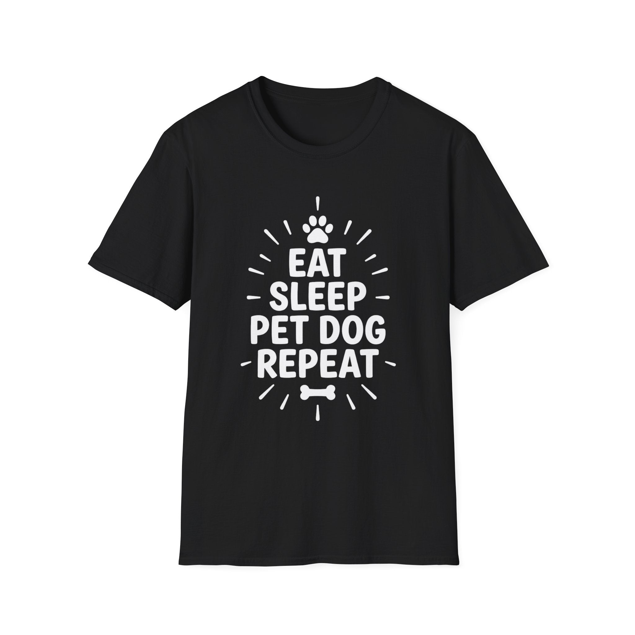 'Eat Sleep Pet Dog Repeat' Graphic T-Shirt