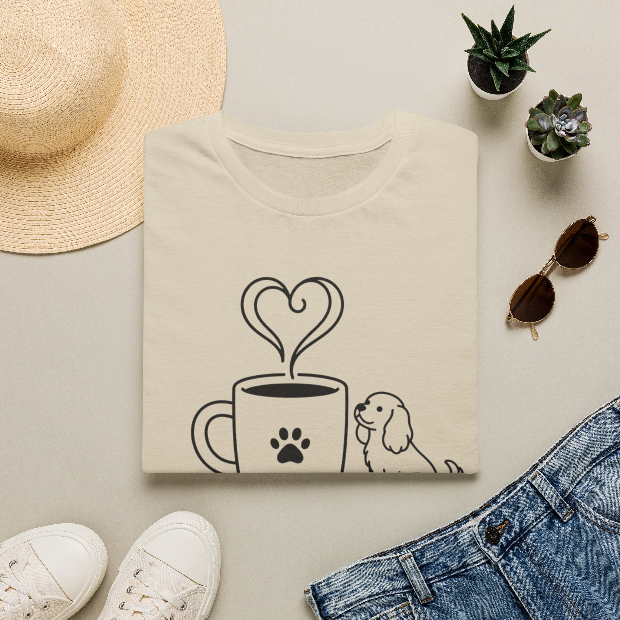 'Coffee & Dogs' Graphic T-Shirt