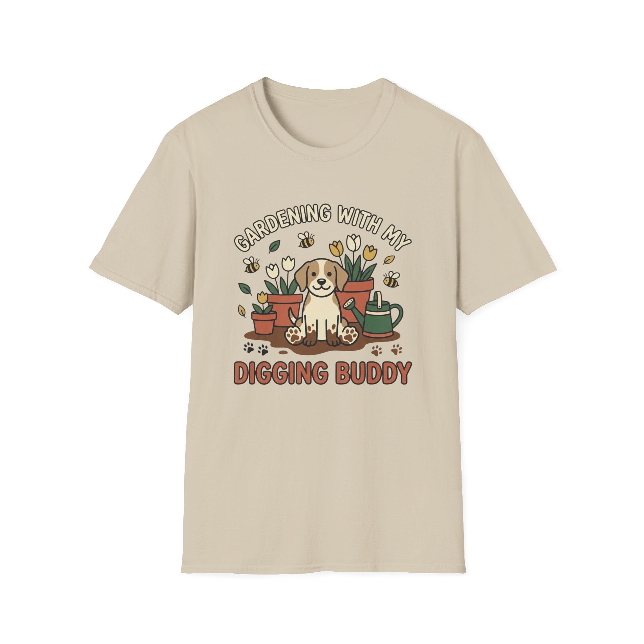 'Gardening With My Digging Buddy' Graphic T-Shirt