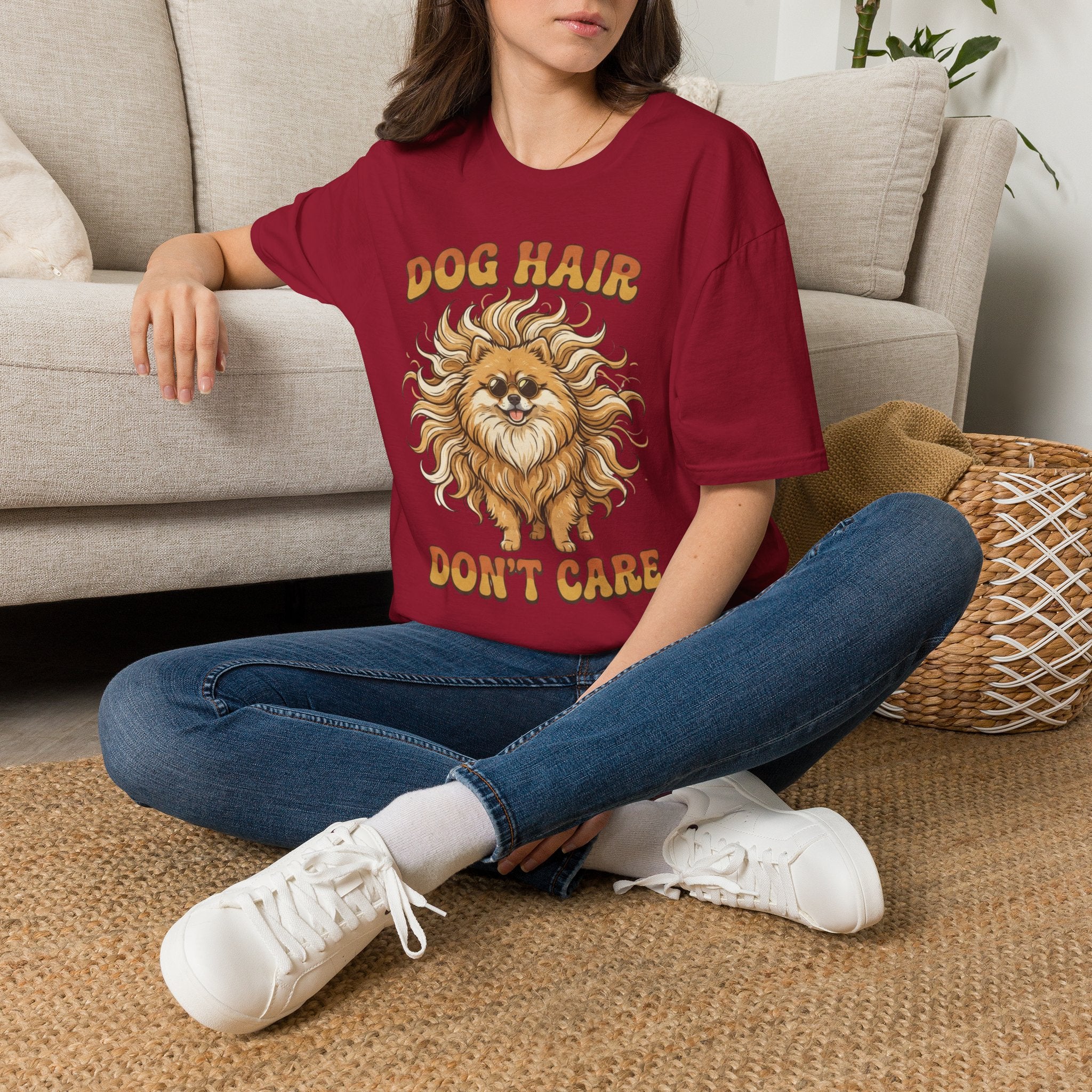 'Dog Hair Dont Care' Graphic T-Shirt