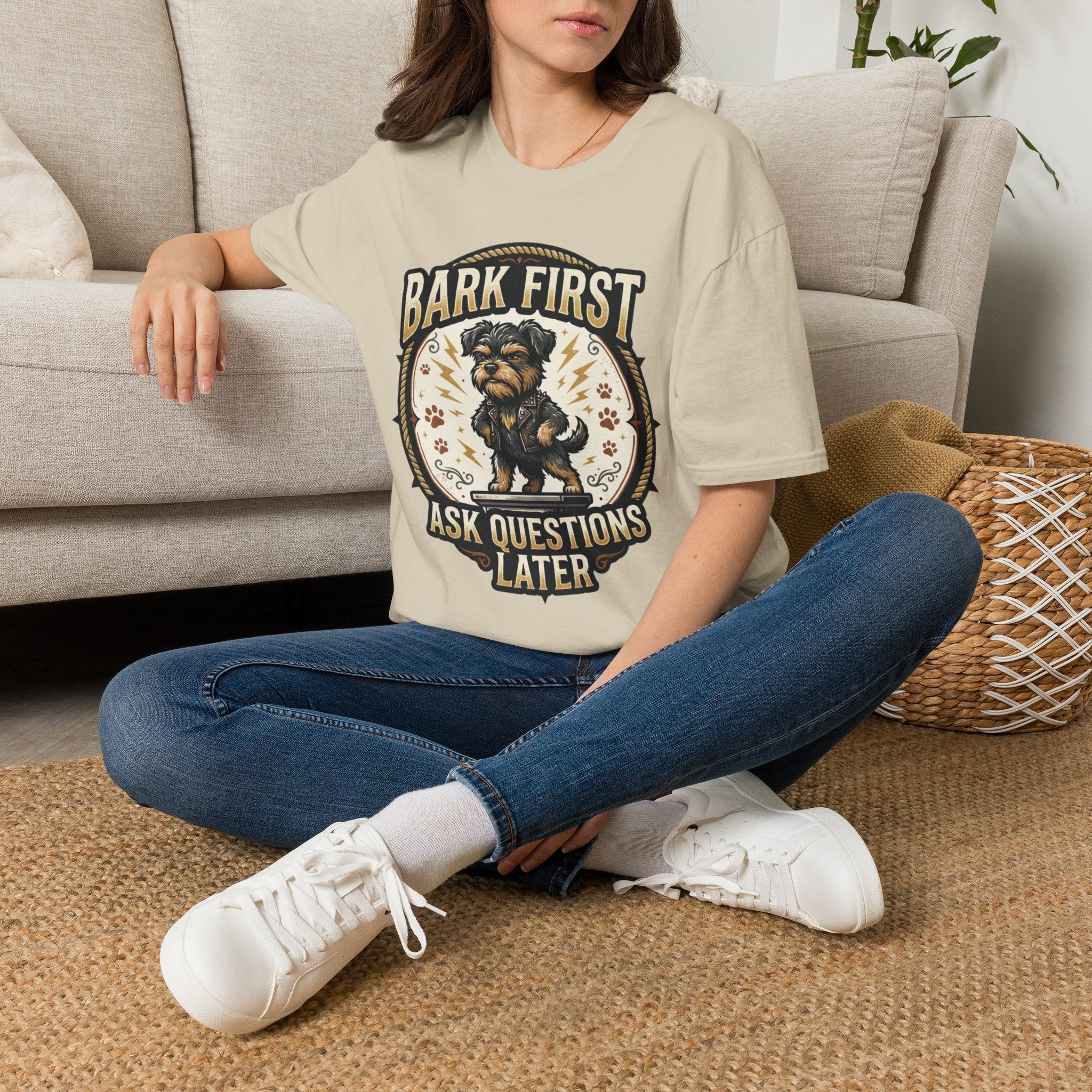 'Bark First Ask Question Later' Graphic T-Shirt
