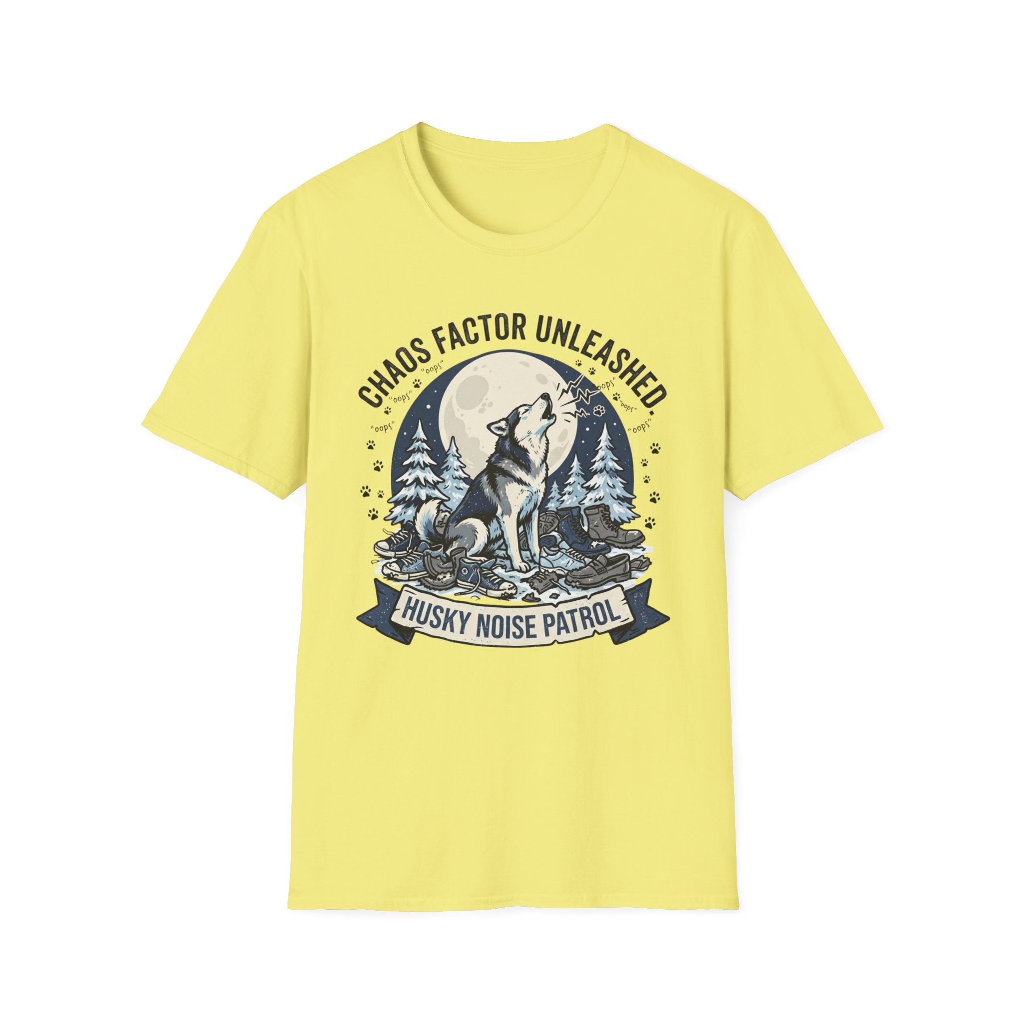 'Husky Noise Patrol' Graphic T-Shirt