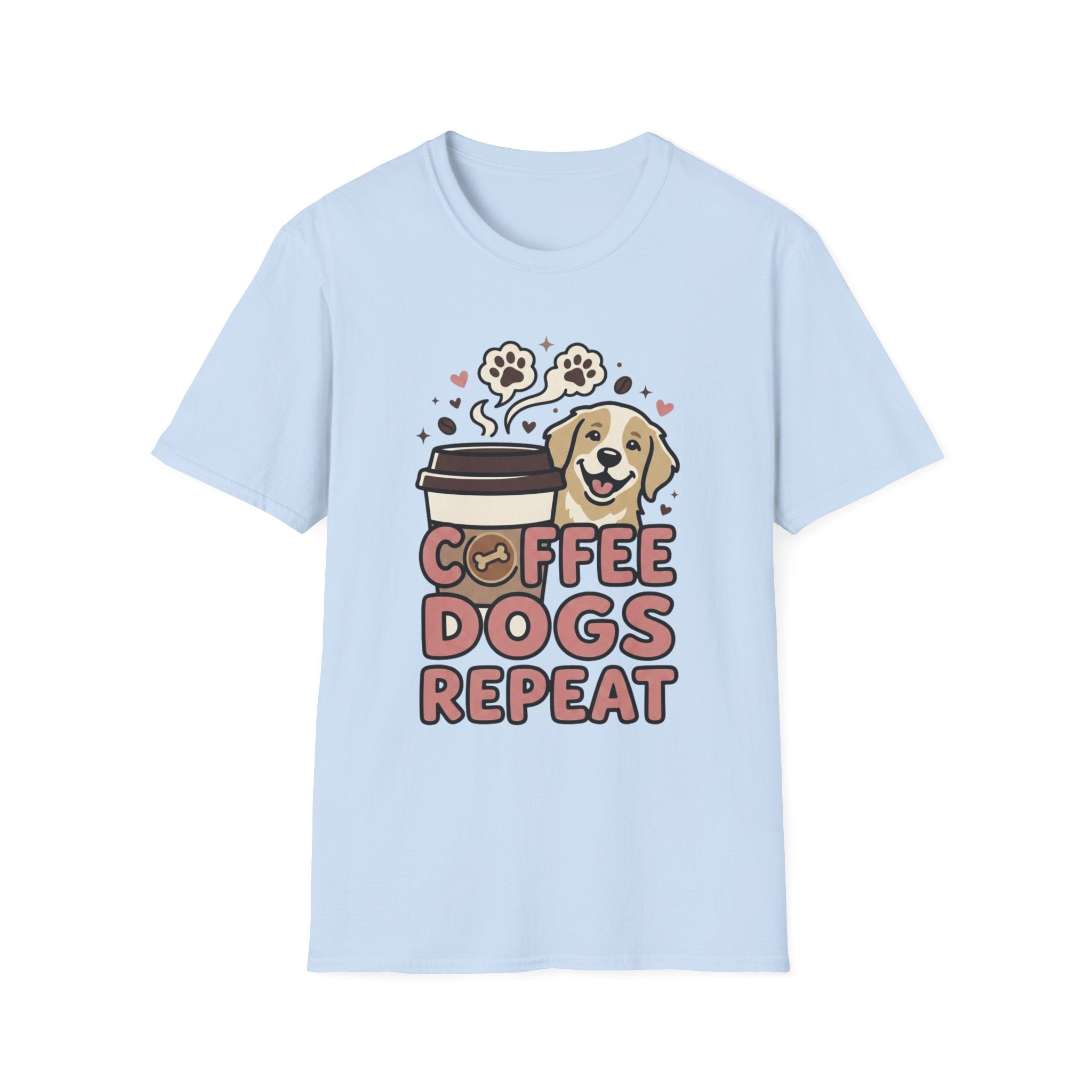 'Coffee Dogs Repeat' Graphic T-Shirt