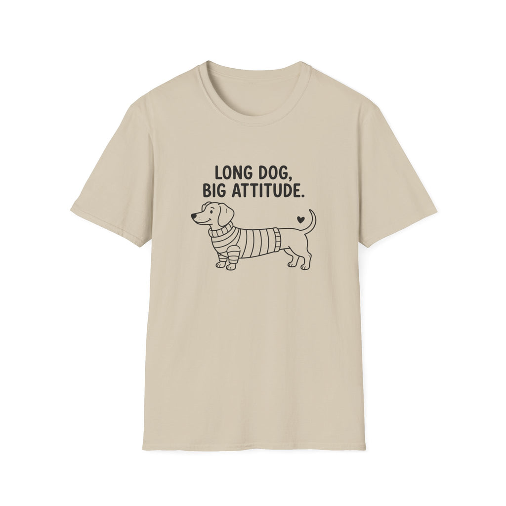 'Long Dog Big Attitude' Graphic T-Shirt